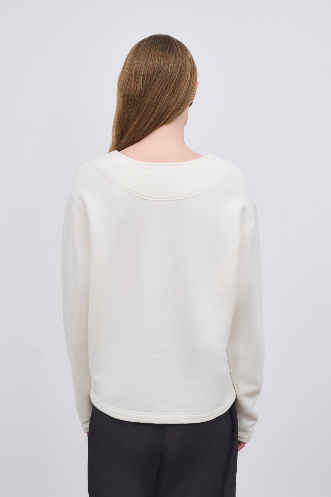 Literary Sport - Womens Daphne Lace Up Sweatshirt - Bone White