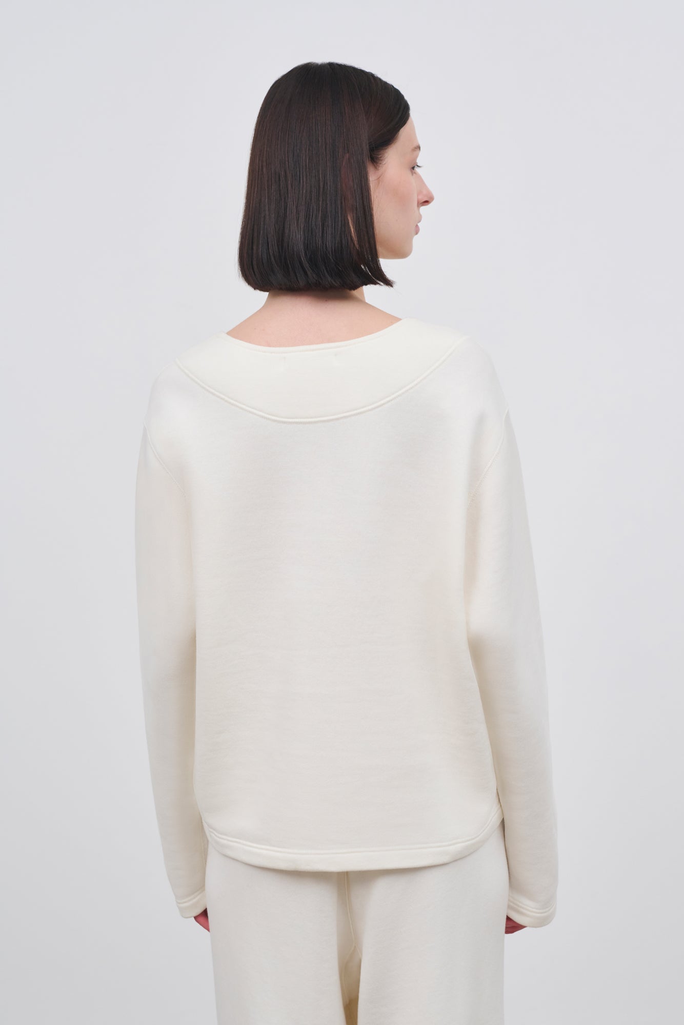 Literary Sport - Womens Daphne Lace Up Sweatshirt - Bone White