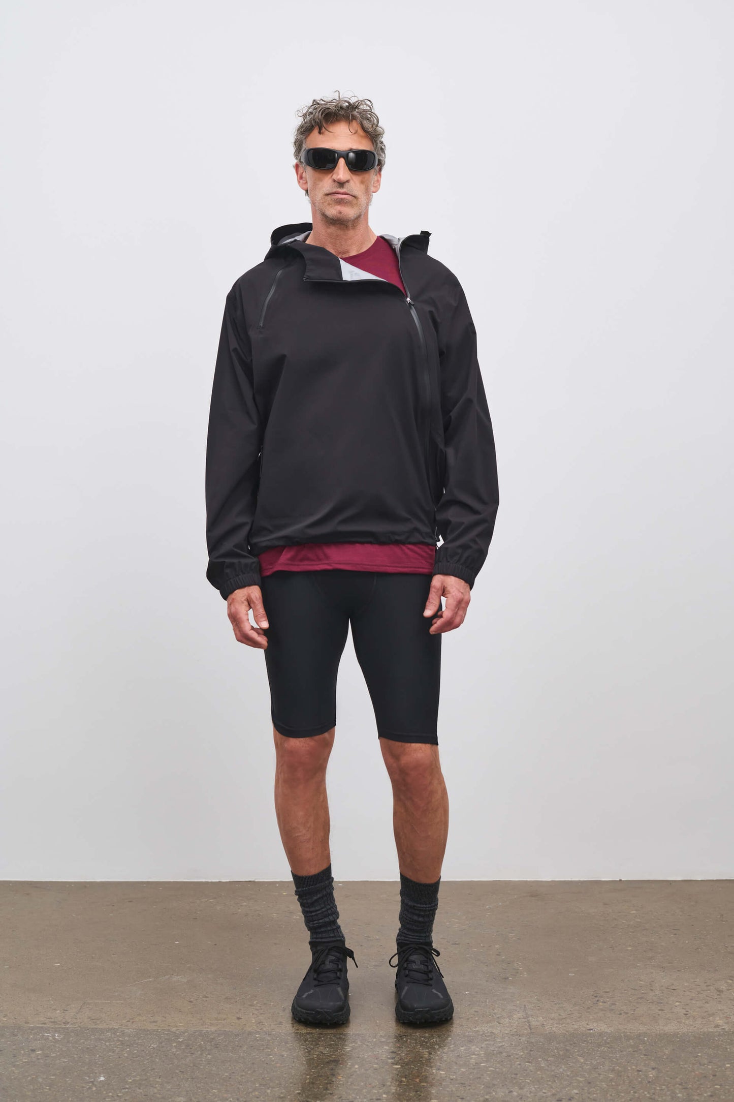 Literary Sport | Mens Emerson Waterproof Running Jacket in Black