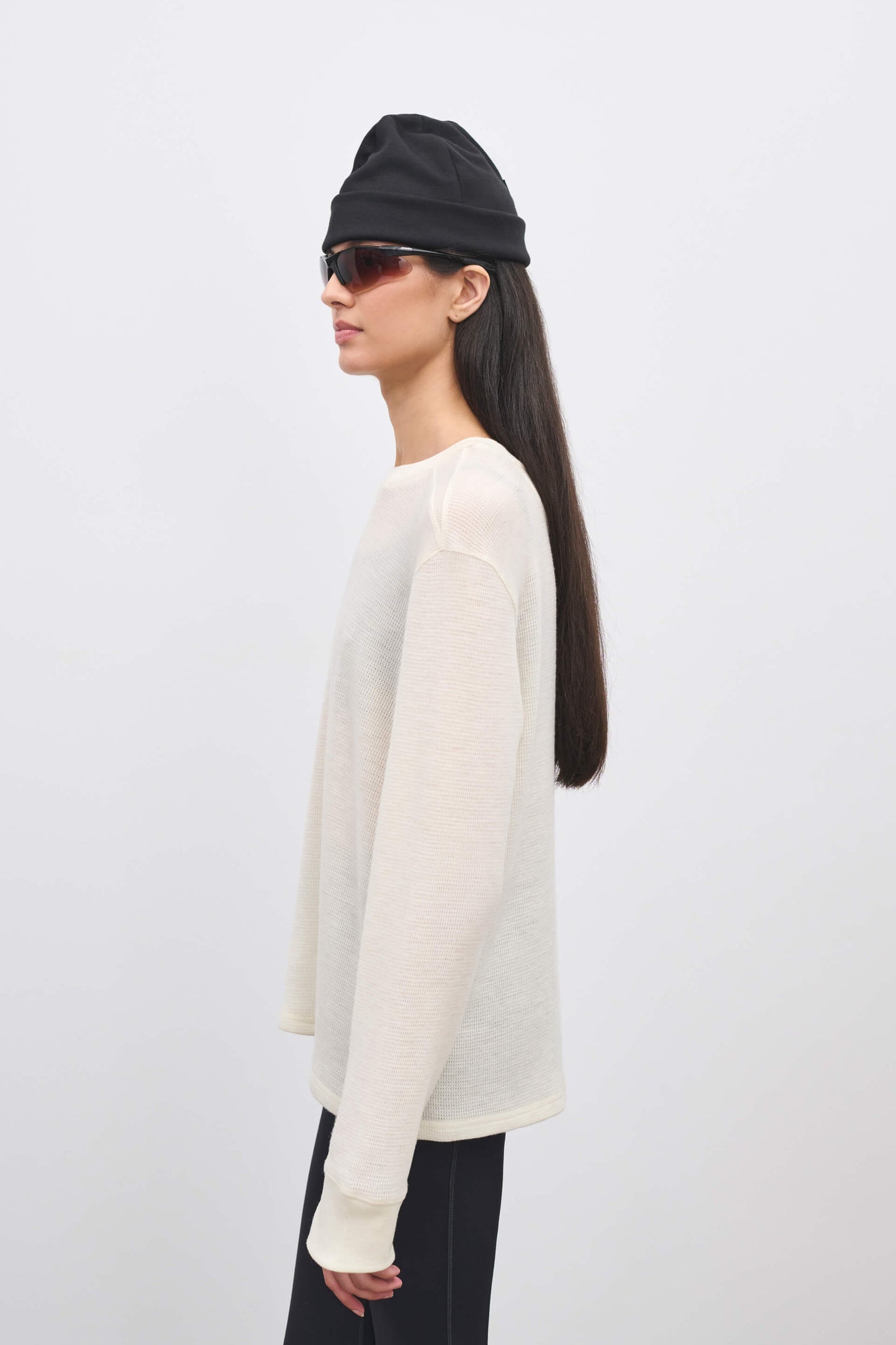 Literary Sport - Marcel Womens Merino Wool Long Sleeve T-Shirt - Bone