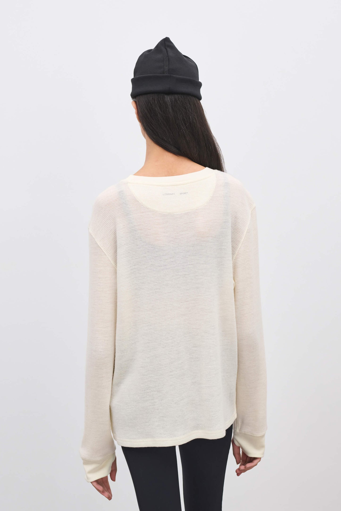 Literary Sport - Marcel Womens Merino Wool Long Sleeve T-Shirt - Bone