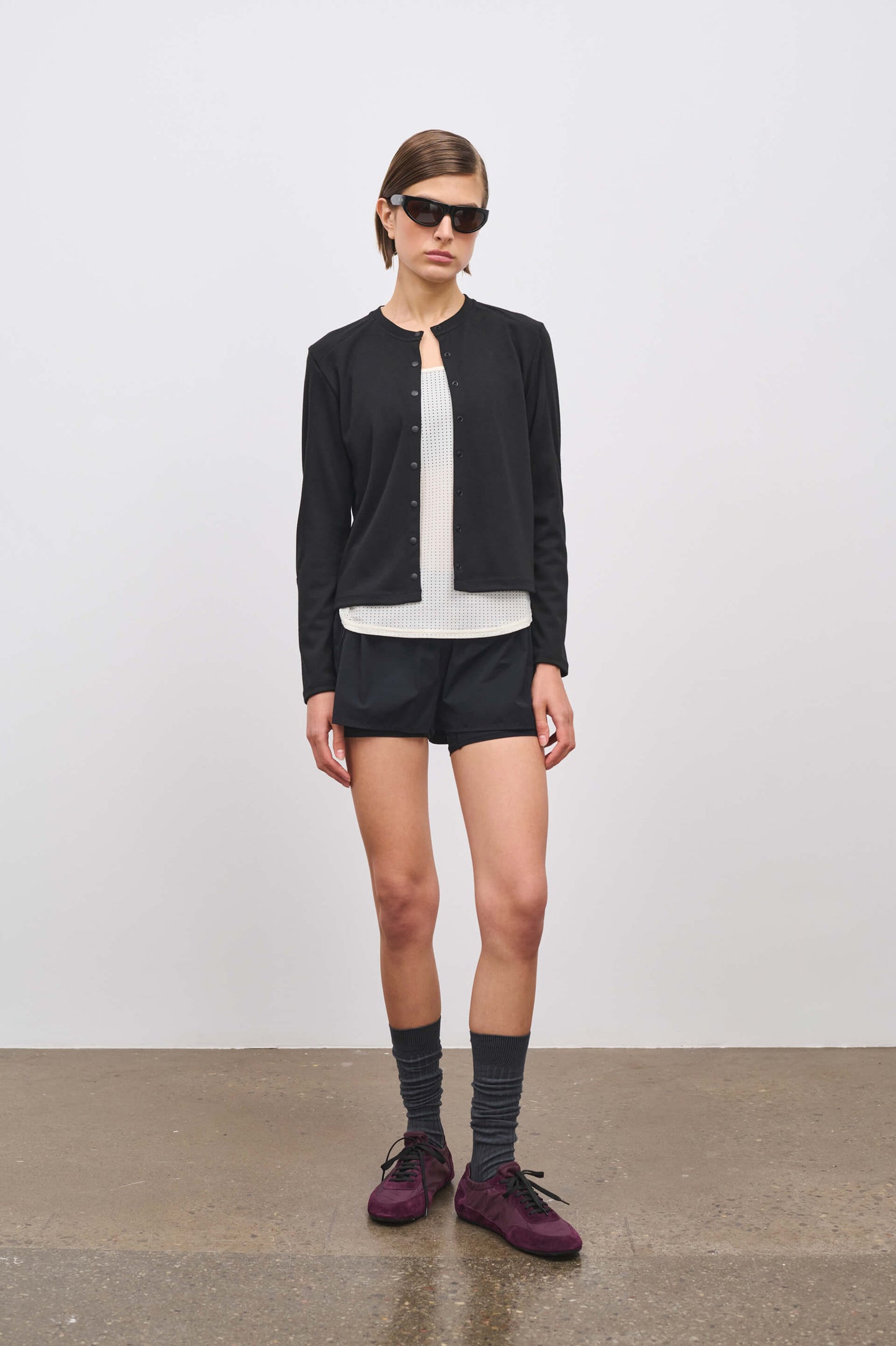 Literary Sport | Womens Fanny Performance Cardigan in Black