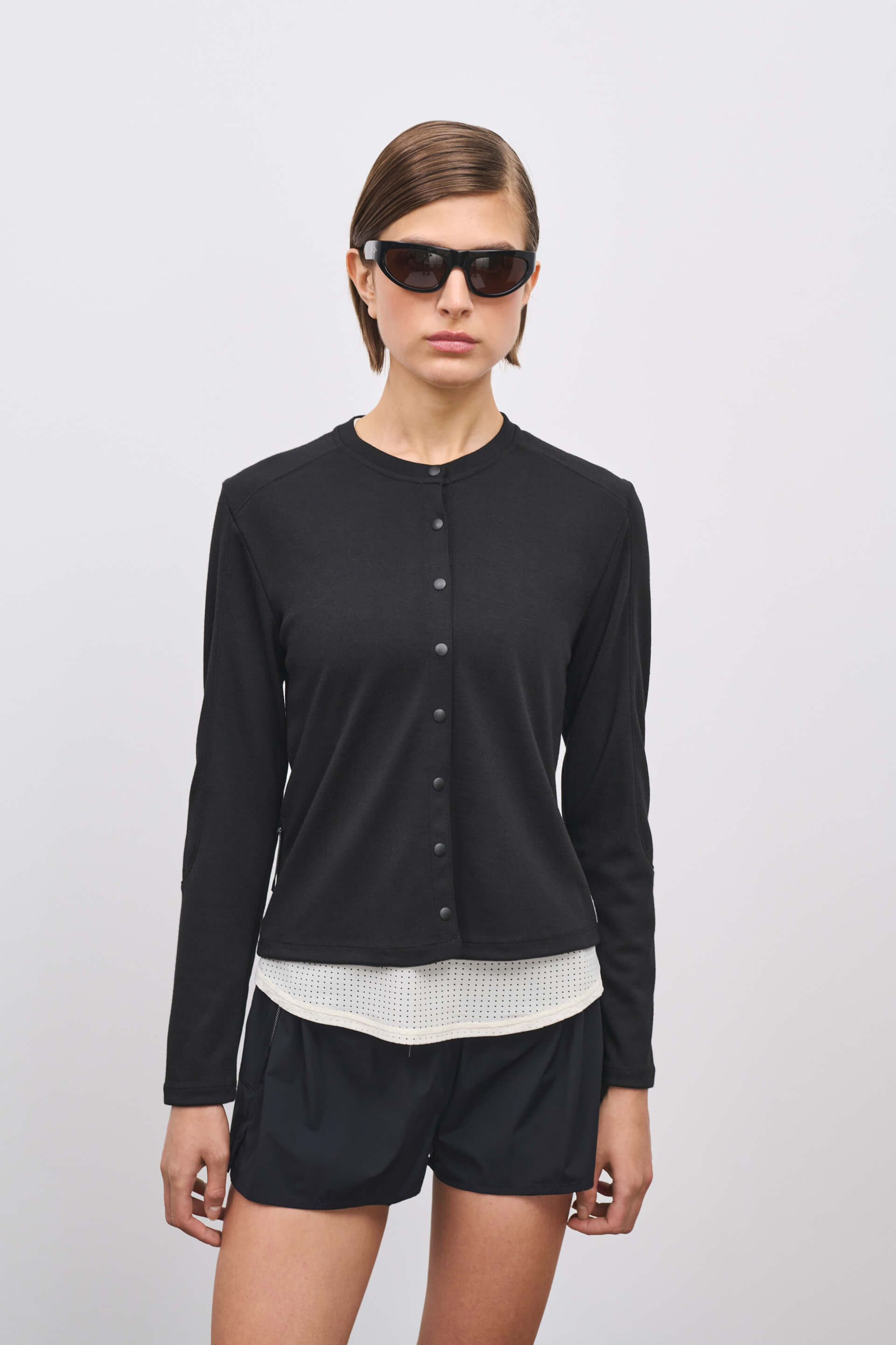 Literary Sport | Womens Fanny Performance Cardigan in Black