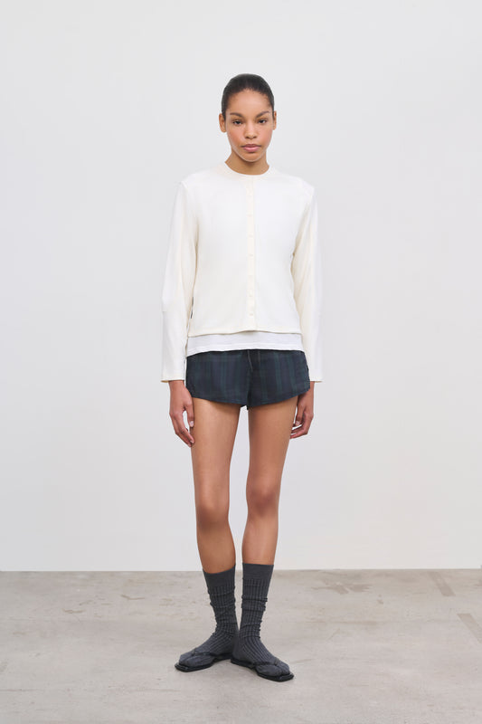 Literary Sport | Womens Fanny Performance Cardigan in Bone Off-White