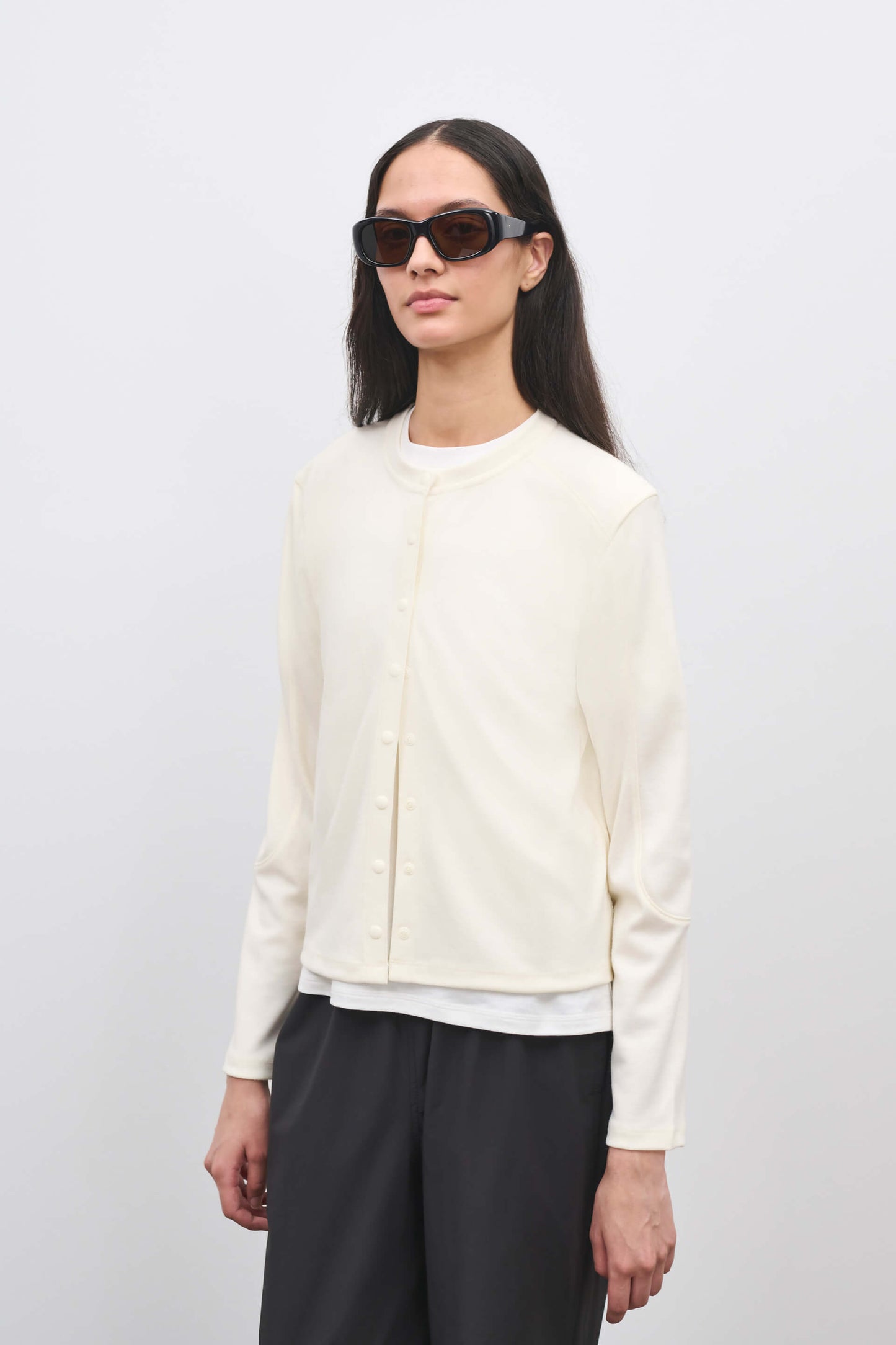 Literary Sport | Womens Fanny Performance Cardigan in Bone Off-White