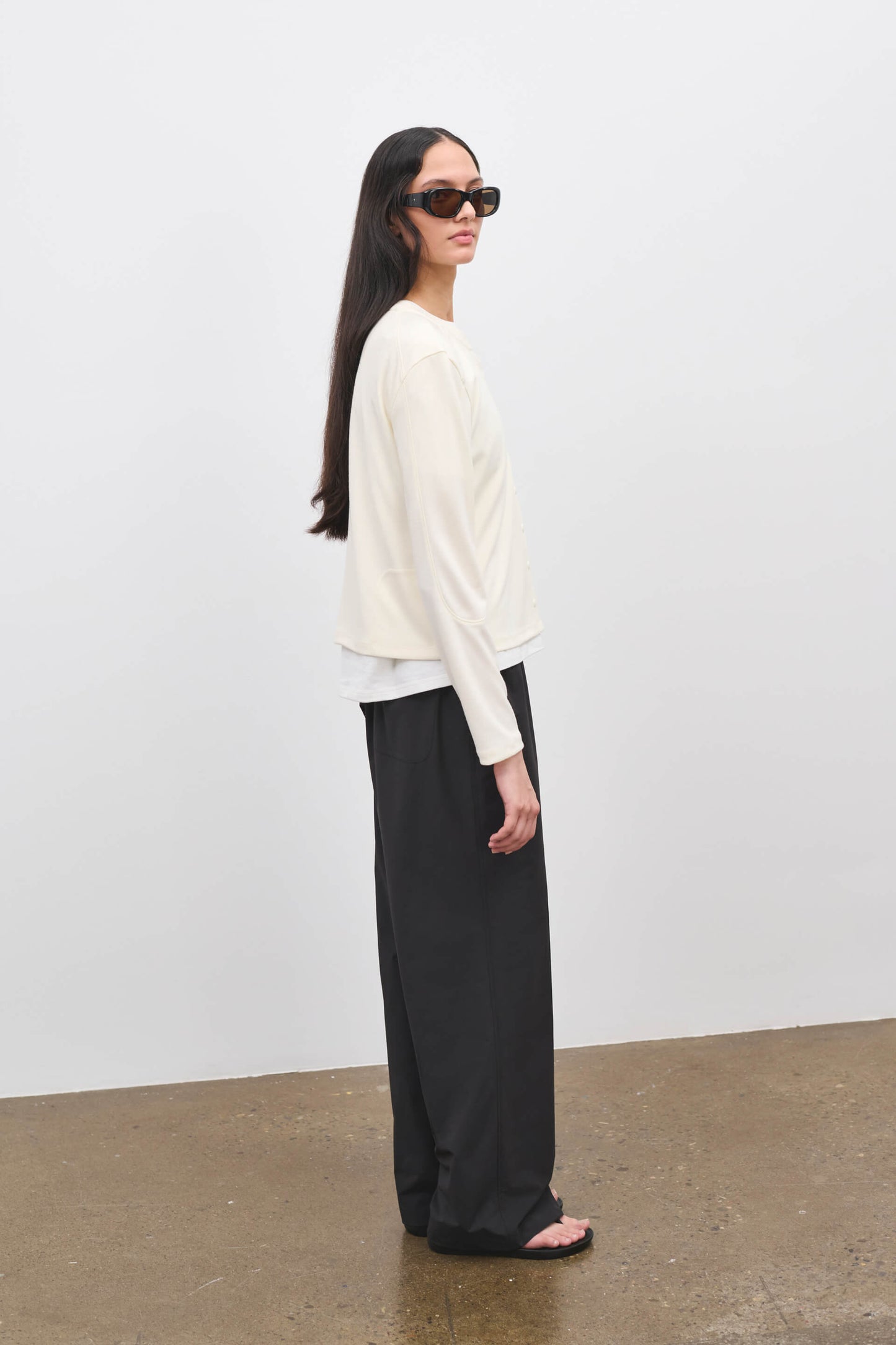 Literary Sport | Womens Fanny Performance Cardigan in Bone Off-White