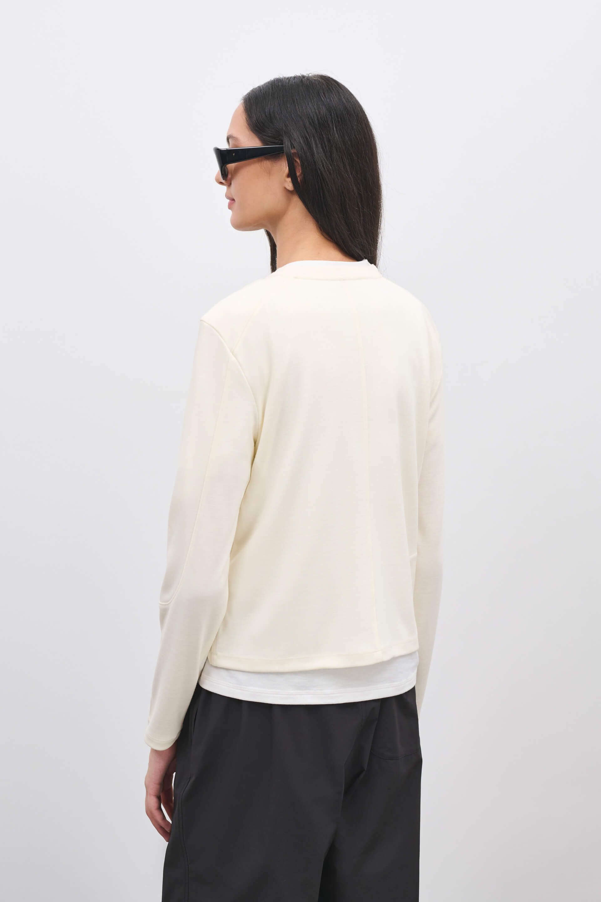 Literary Sport | Womens Fanny Performance Cardigan in Bone Off-White