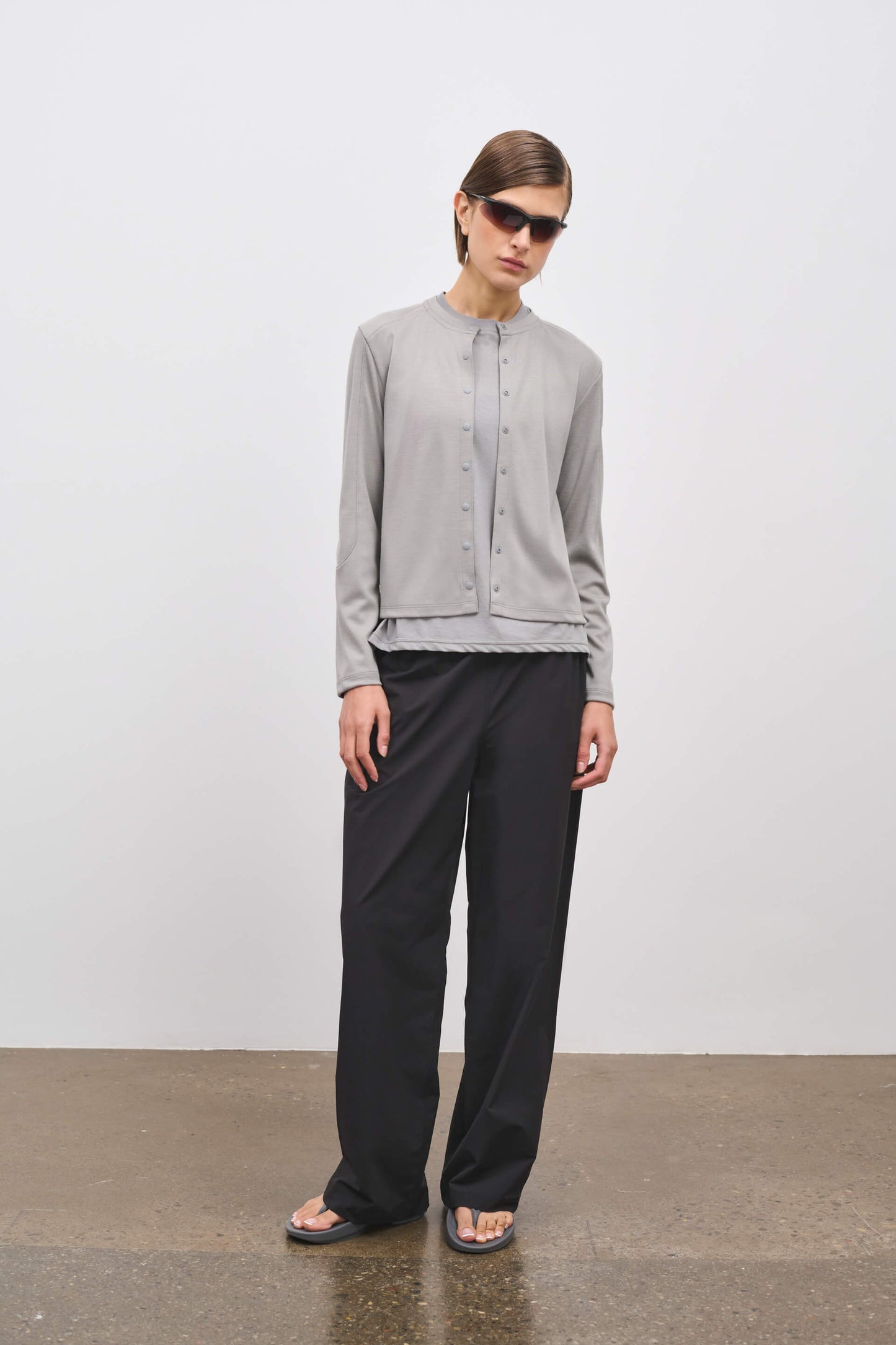 Literary Sport | Womens Fanny Performance Cardigan in Grey