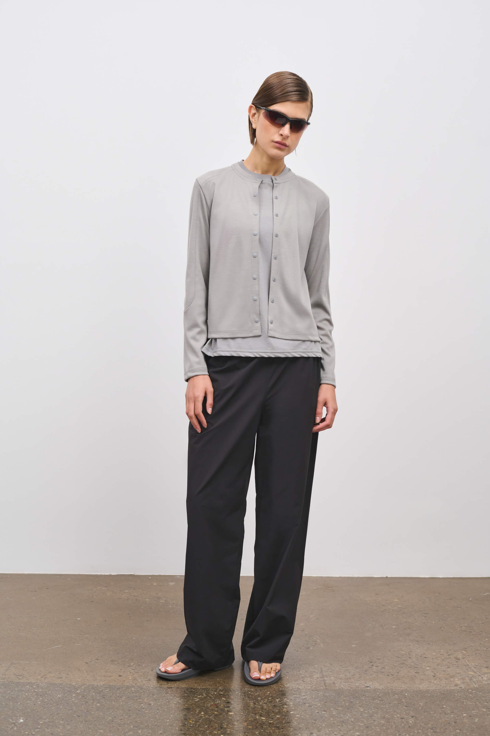Literary Sport | Womens Fanny Performance Cardigan in Grey