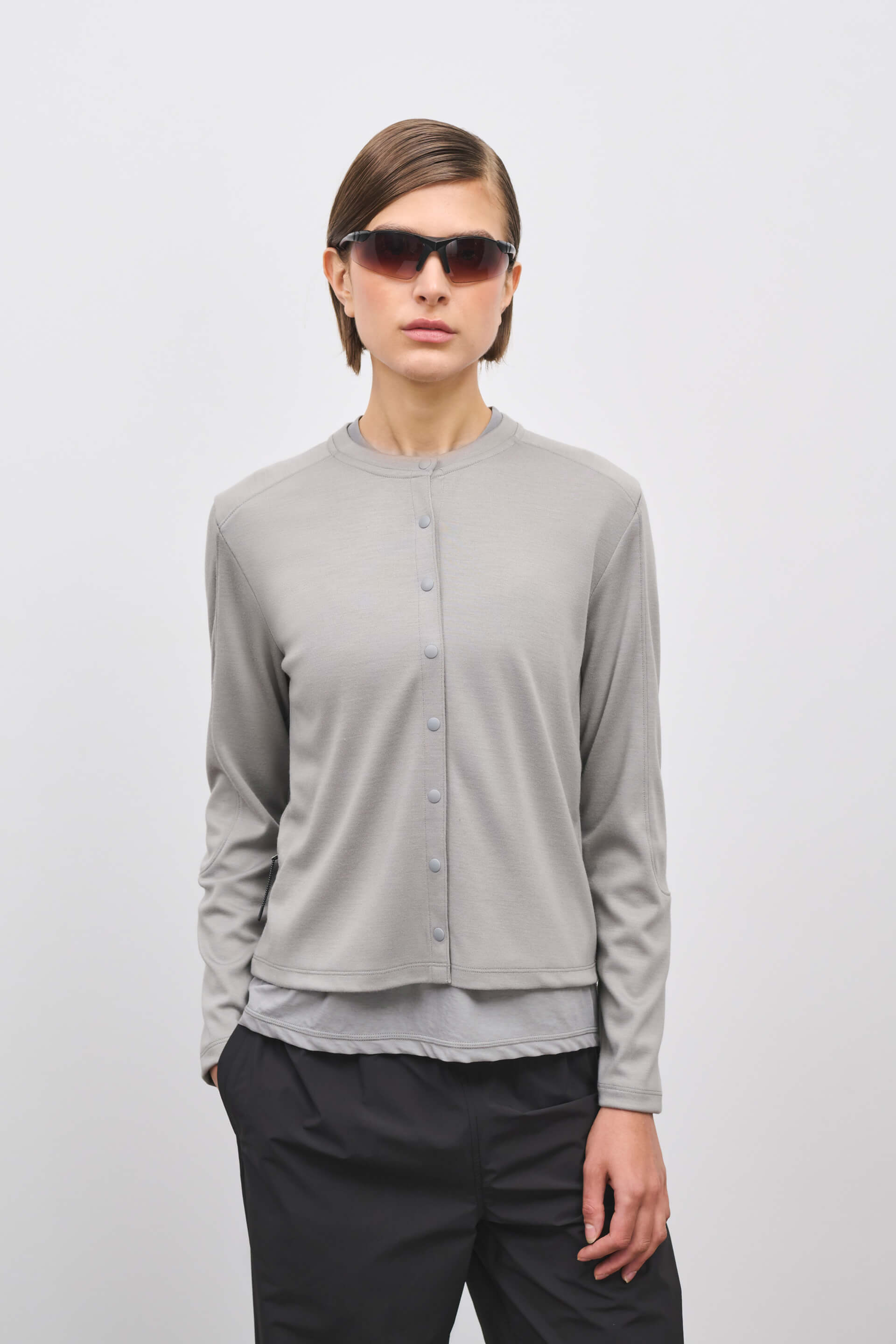 Literary Sport | Womens Fanny Performance Cardigan in Grey