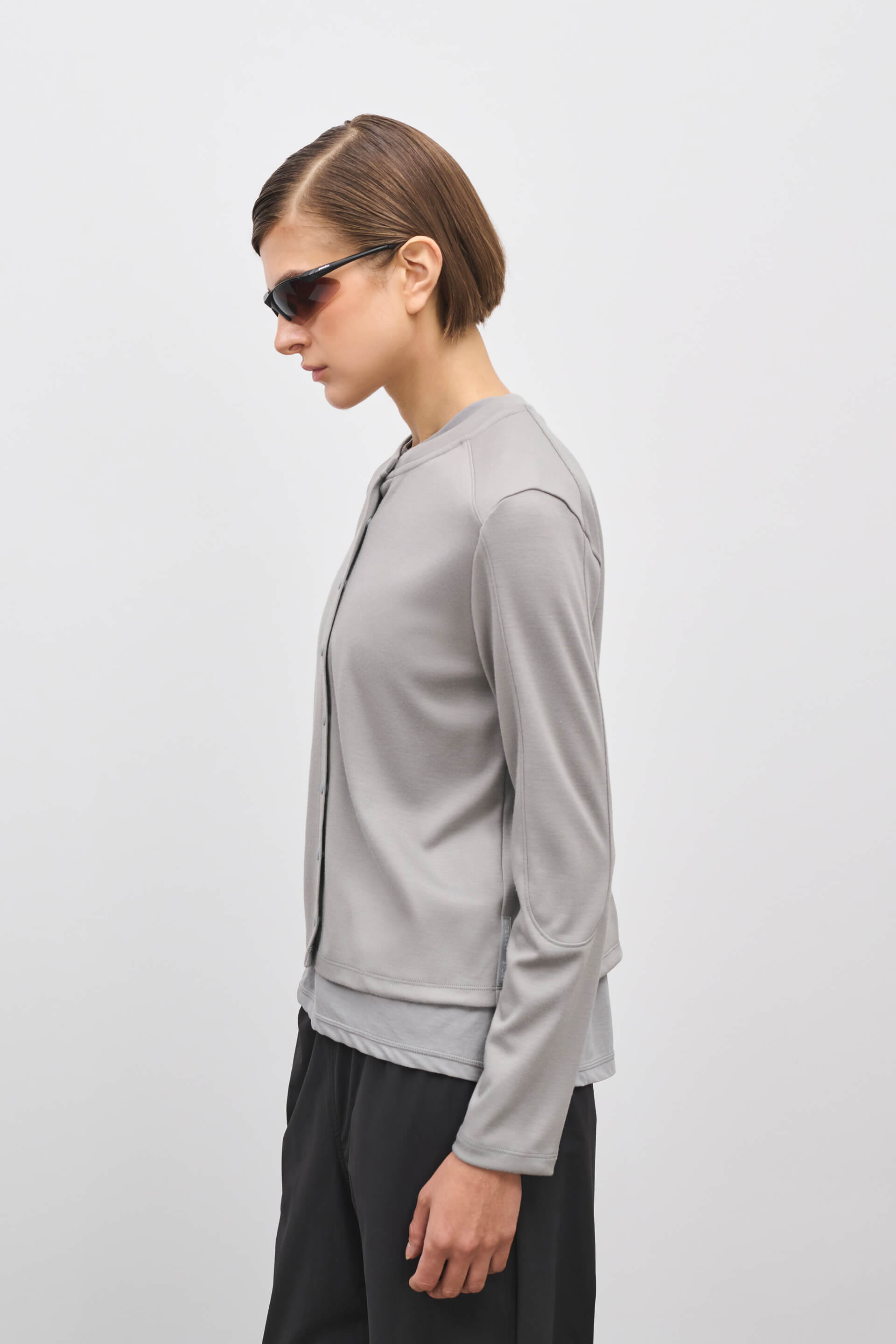 Literary Sport | Womens Fanny Performance Cardigan in Grey
