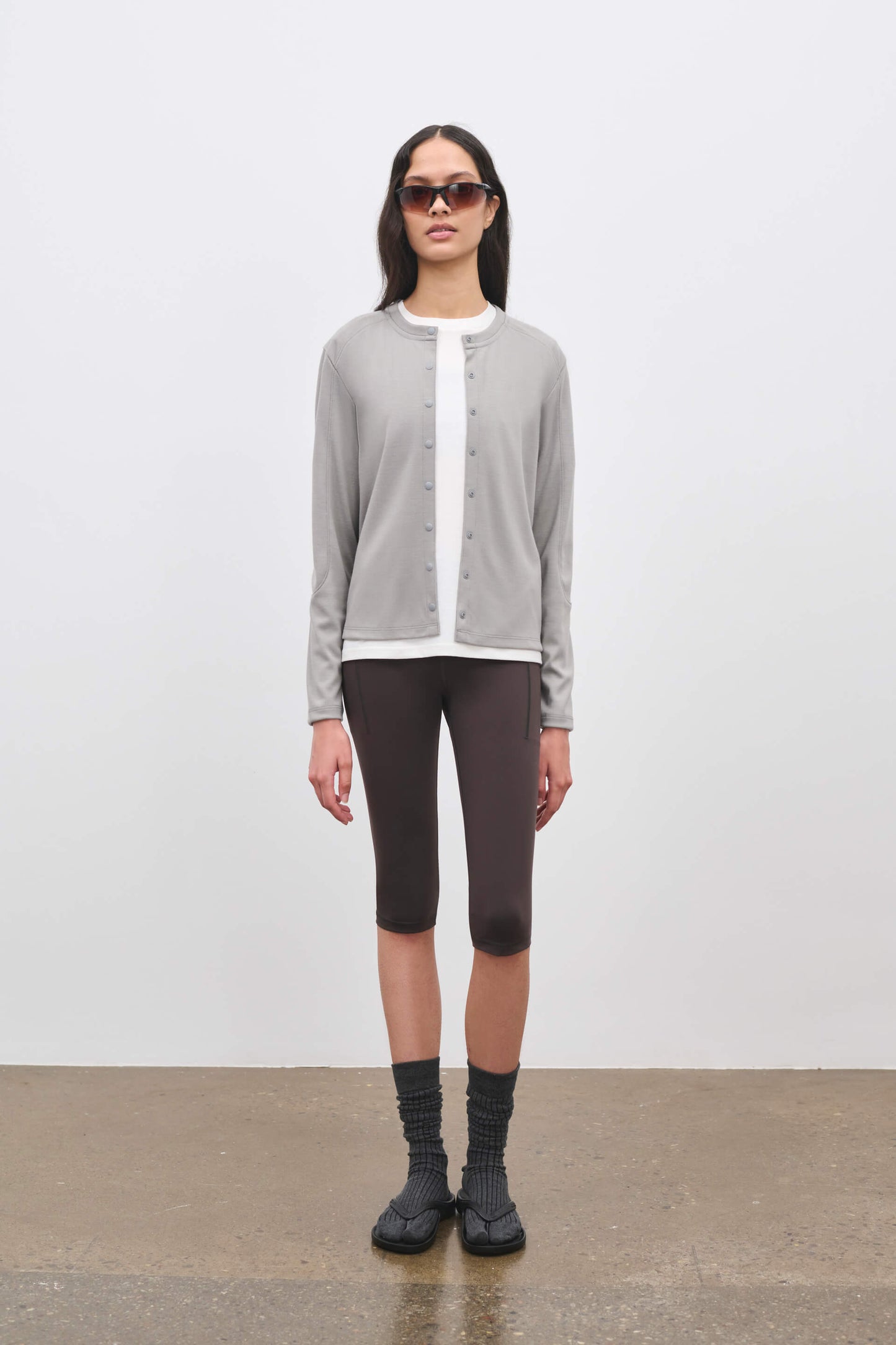 Literary Sport | Womens Fanny Performance Cardigan in Grey