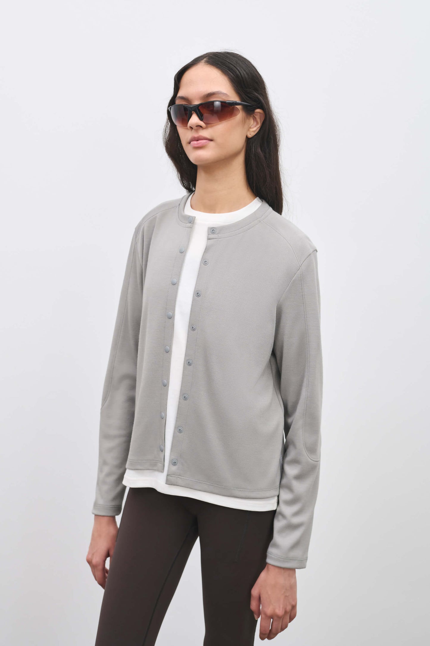 Literary Sport | Womens Fanny Performance Cardigan in Grey