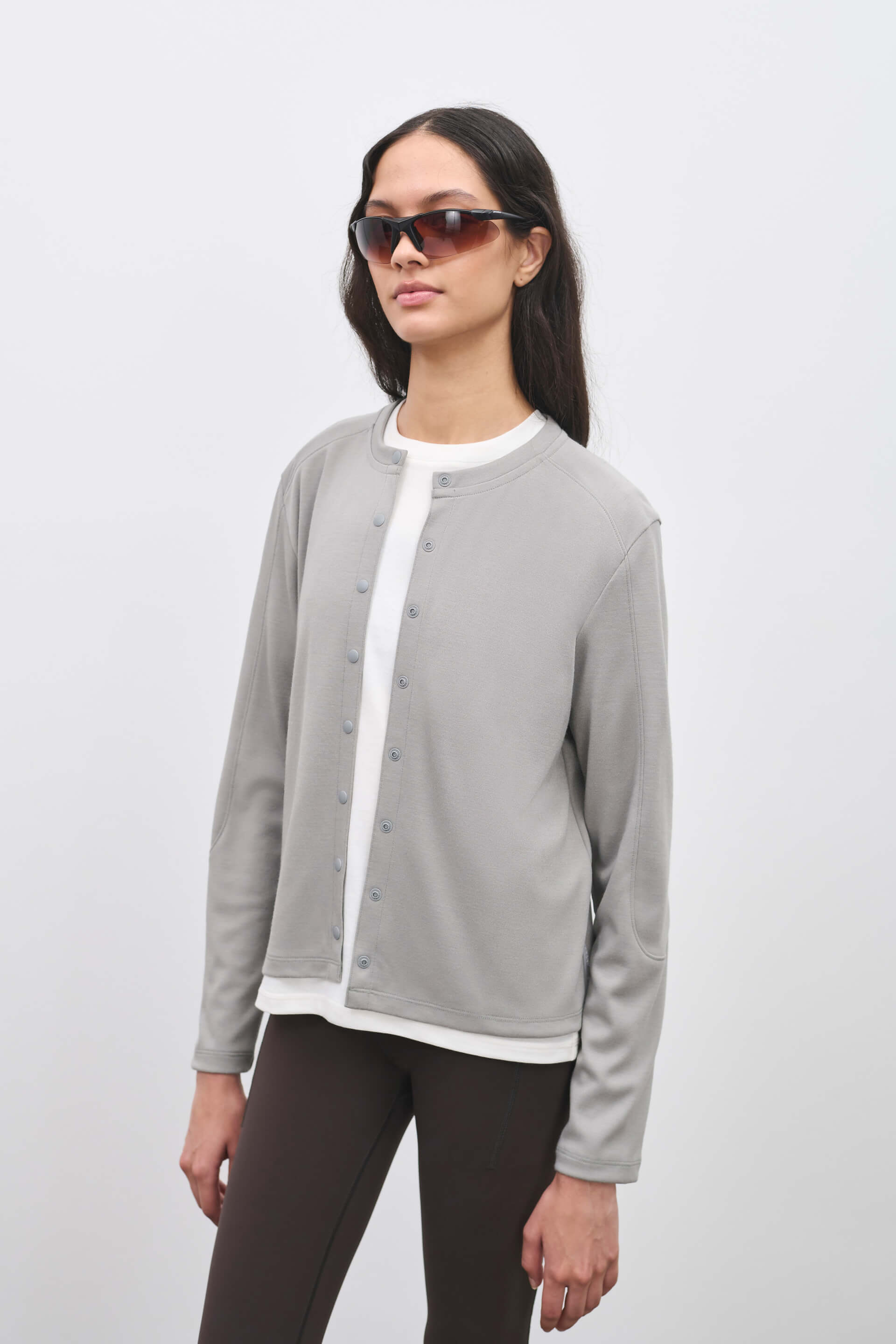 Literary Sport | Womens Fanny Performance Cardigan in Grey