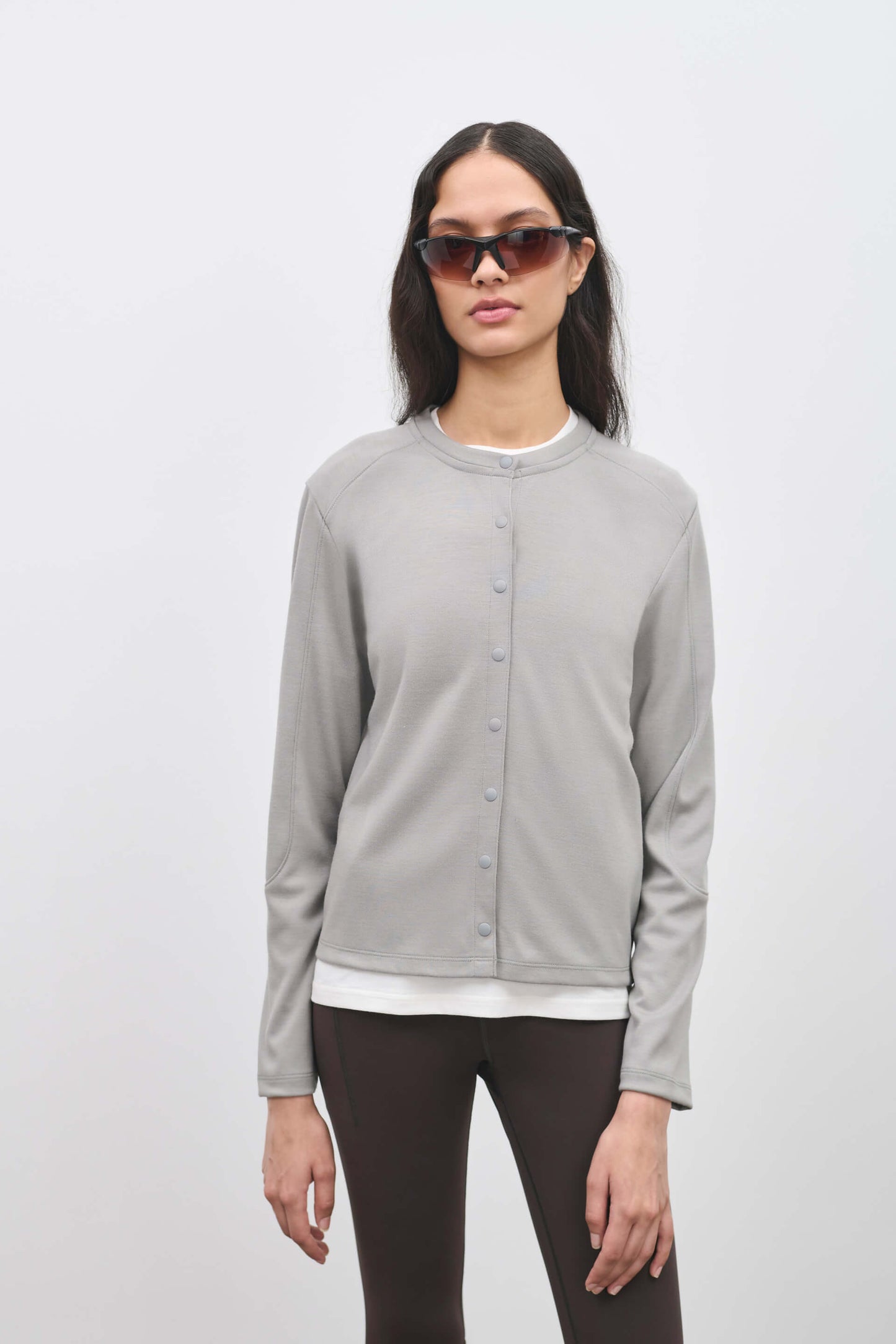 Literary Sport | Womens Fanny Performance Cardigan in Grey