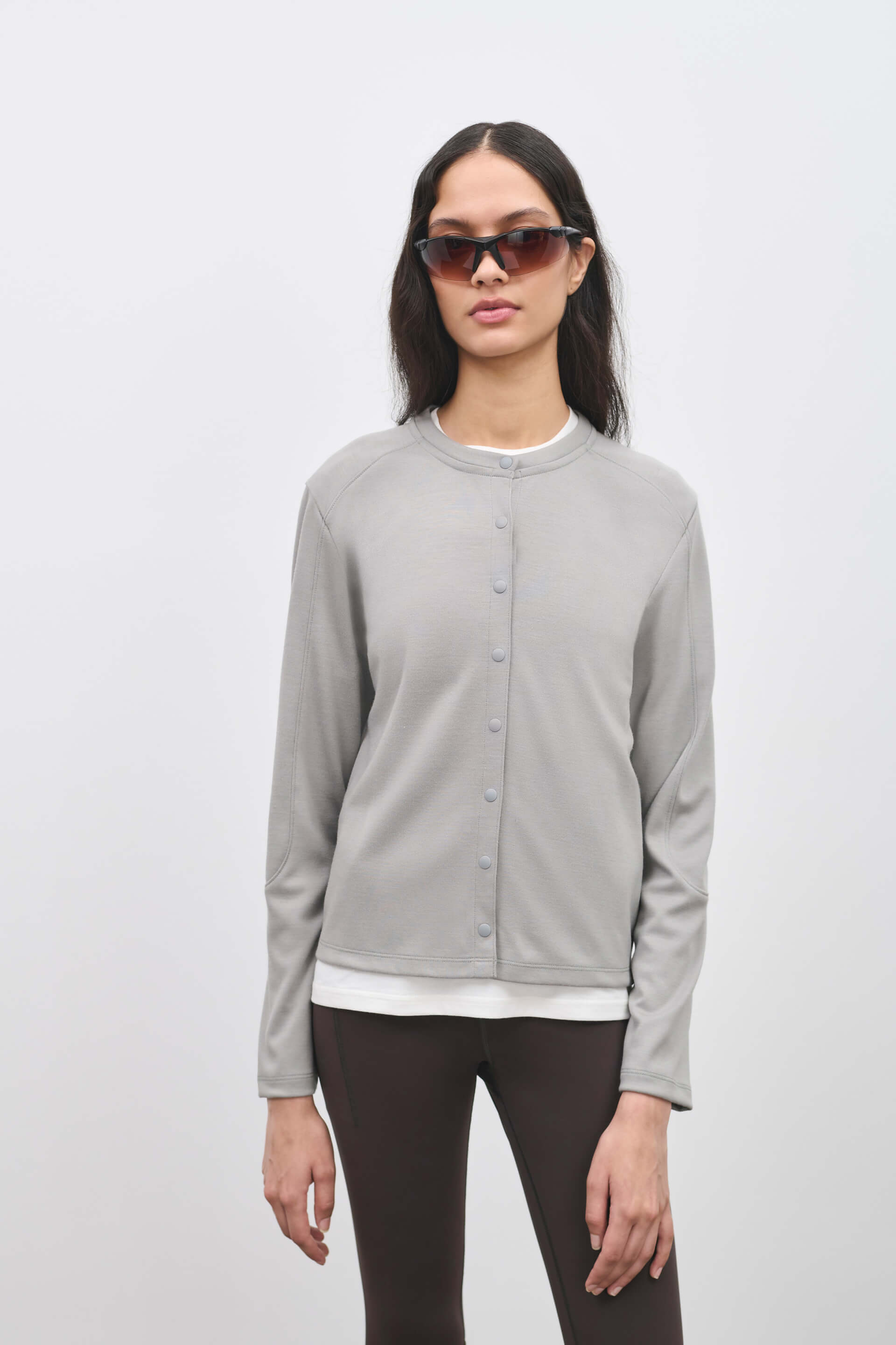 Literary Sport | Womens Fanny Performance Cardigan in Grey