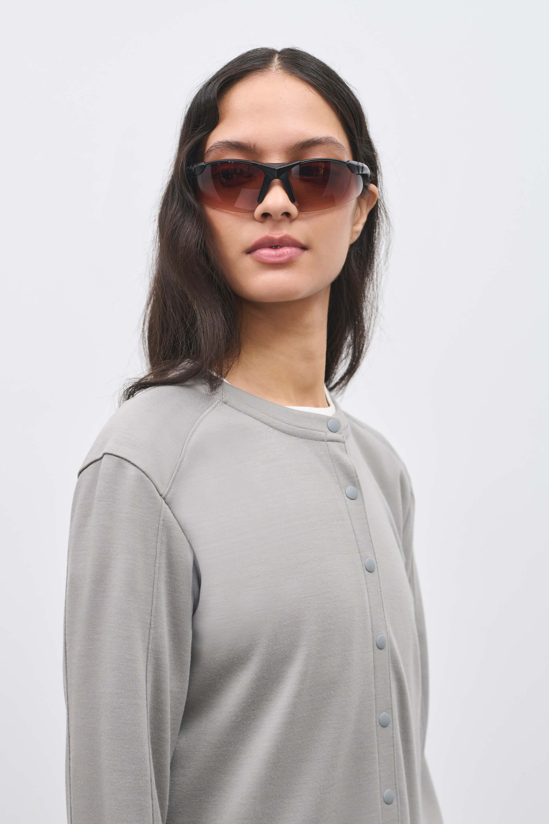 Literary Sport | Womens Fanny Performance Cardigan in Grey