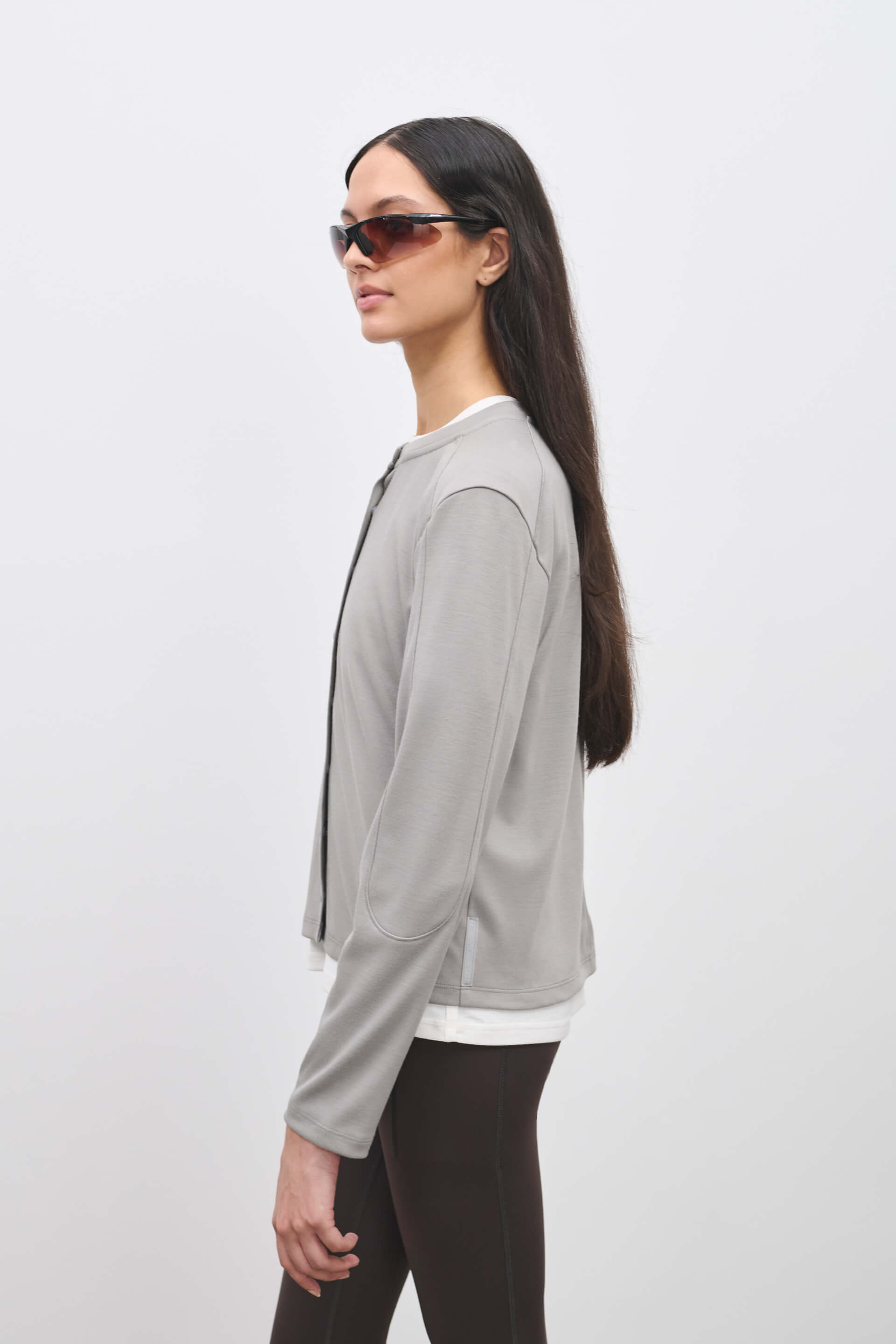 Literary Sport | Womens Fanny Performance Cardigan in Grey