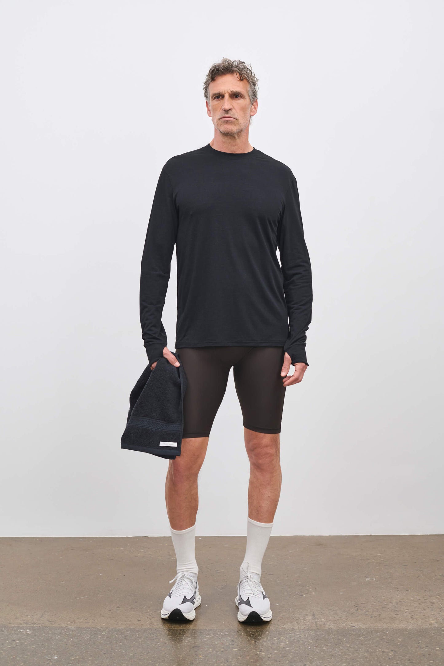 Literary Sport | Frank Mens Long Sleeve Running T-Shirt - Black