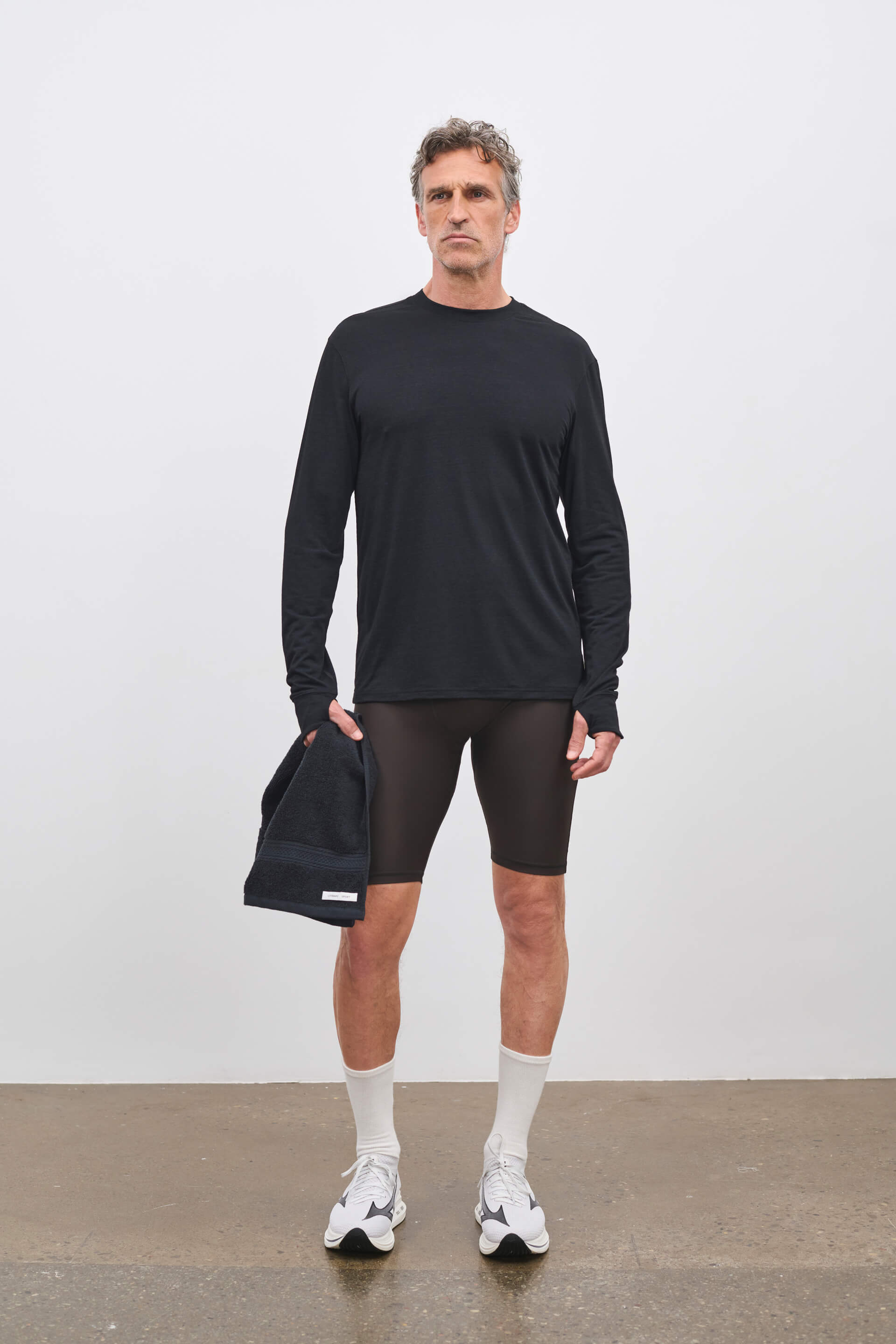 Literary Sport | Frank Mens Long Sleeve Running T-Shirt - Black
