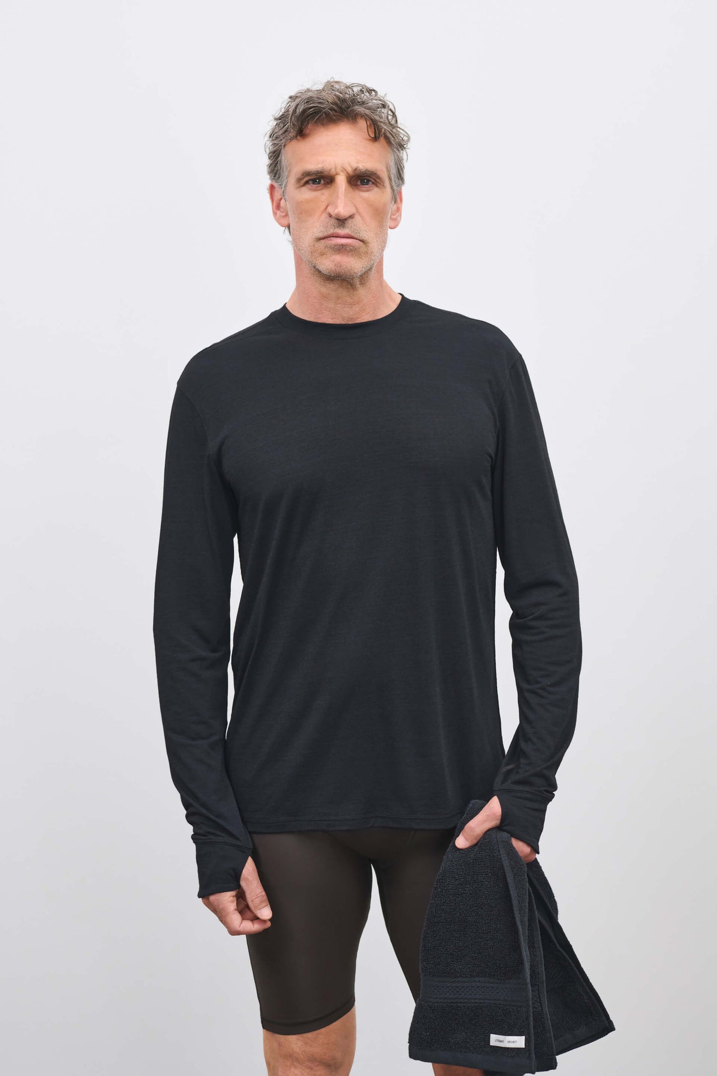 Literary Sport | Frank Mens Long Sleeve Running T-Shirt - Black