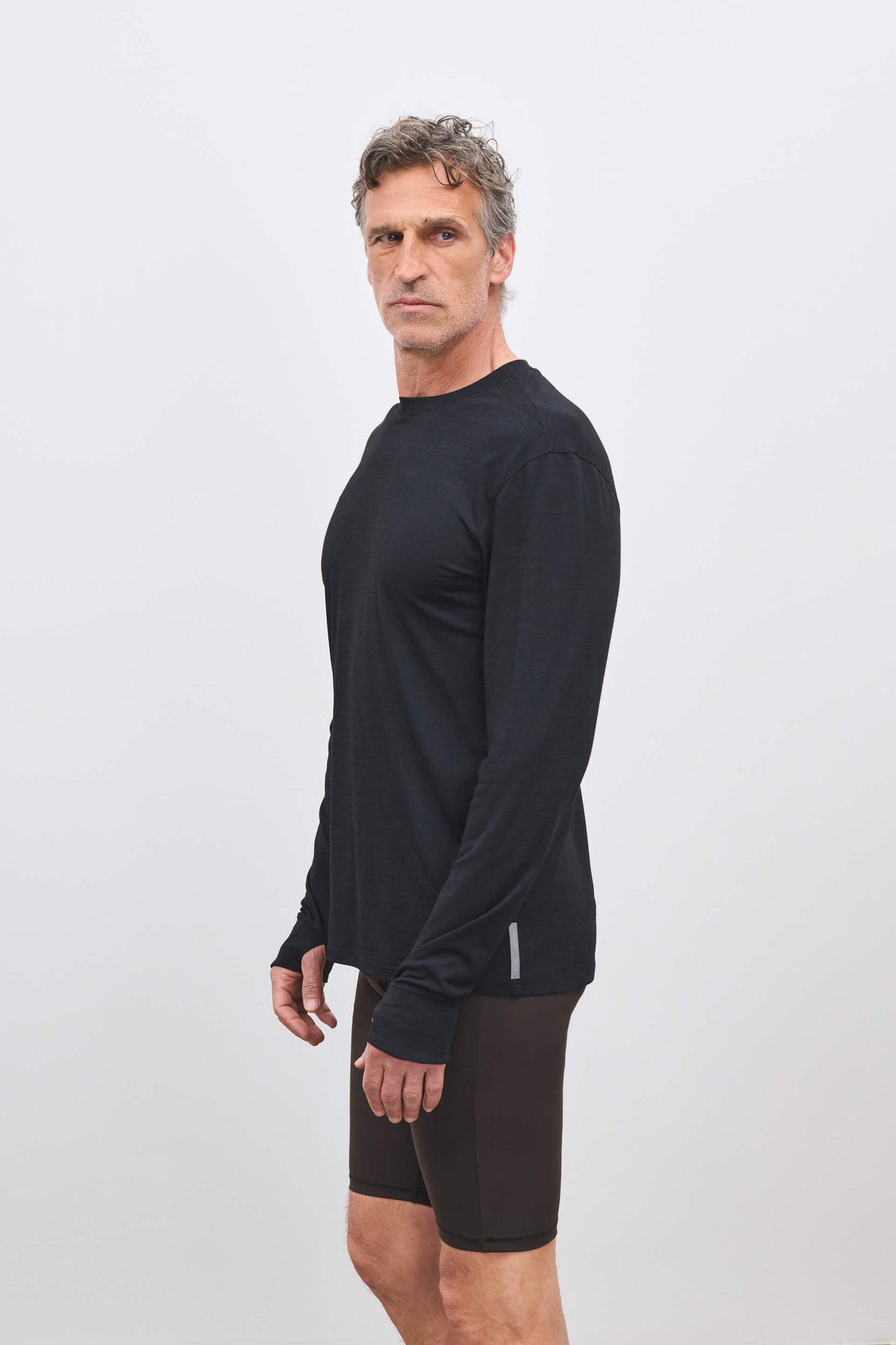 Literary Sport | Frank Mens Long Sleeve Running T-Shirt - Black