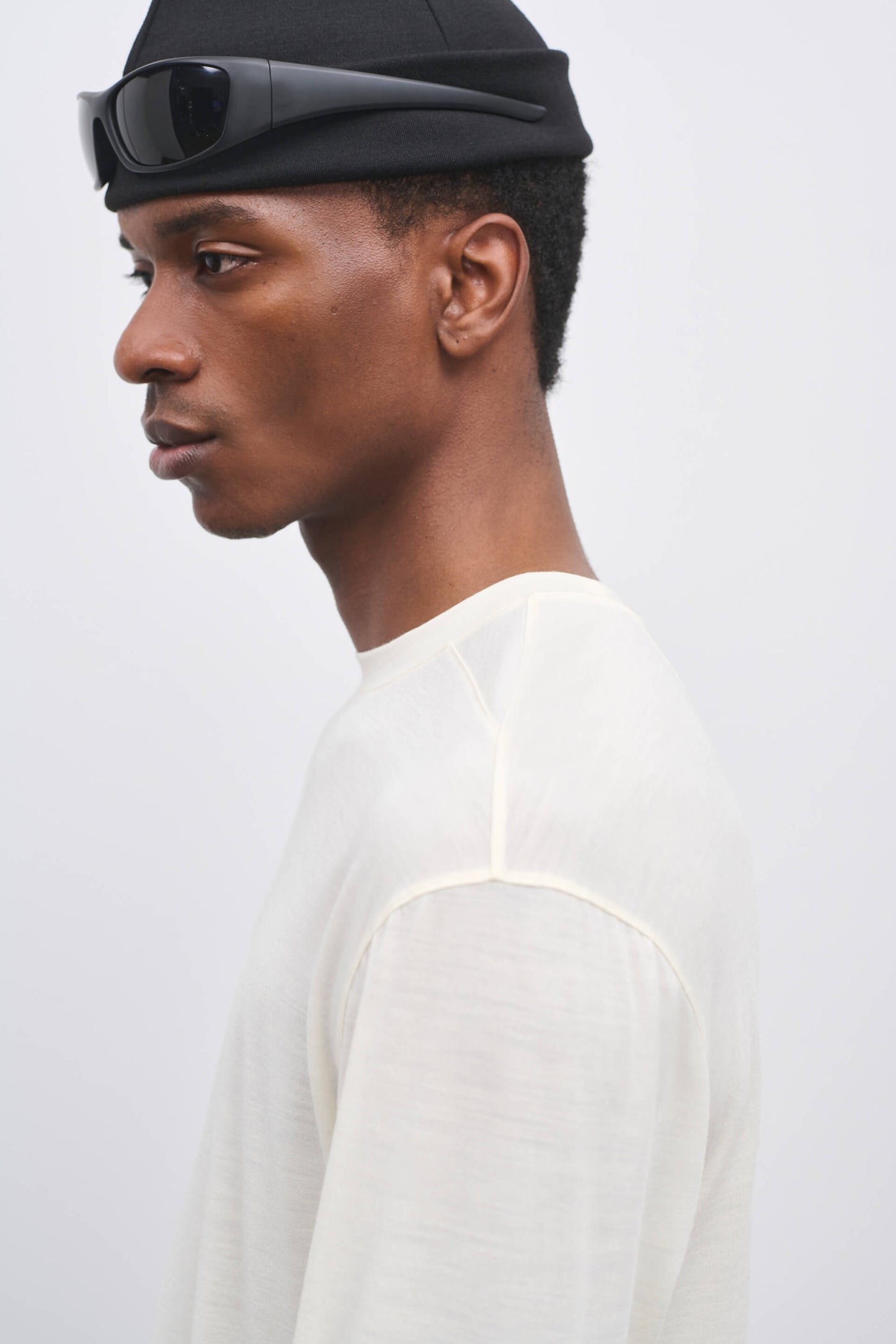 Literary Sport | Frank Mens Long Sleeve Running T-Shirt - Natural White