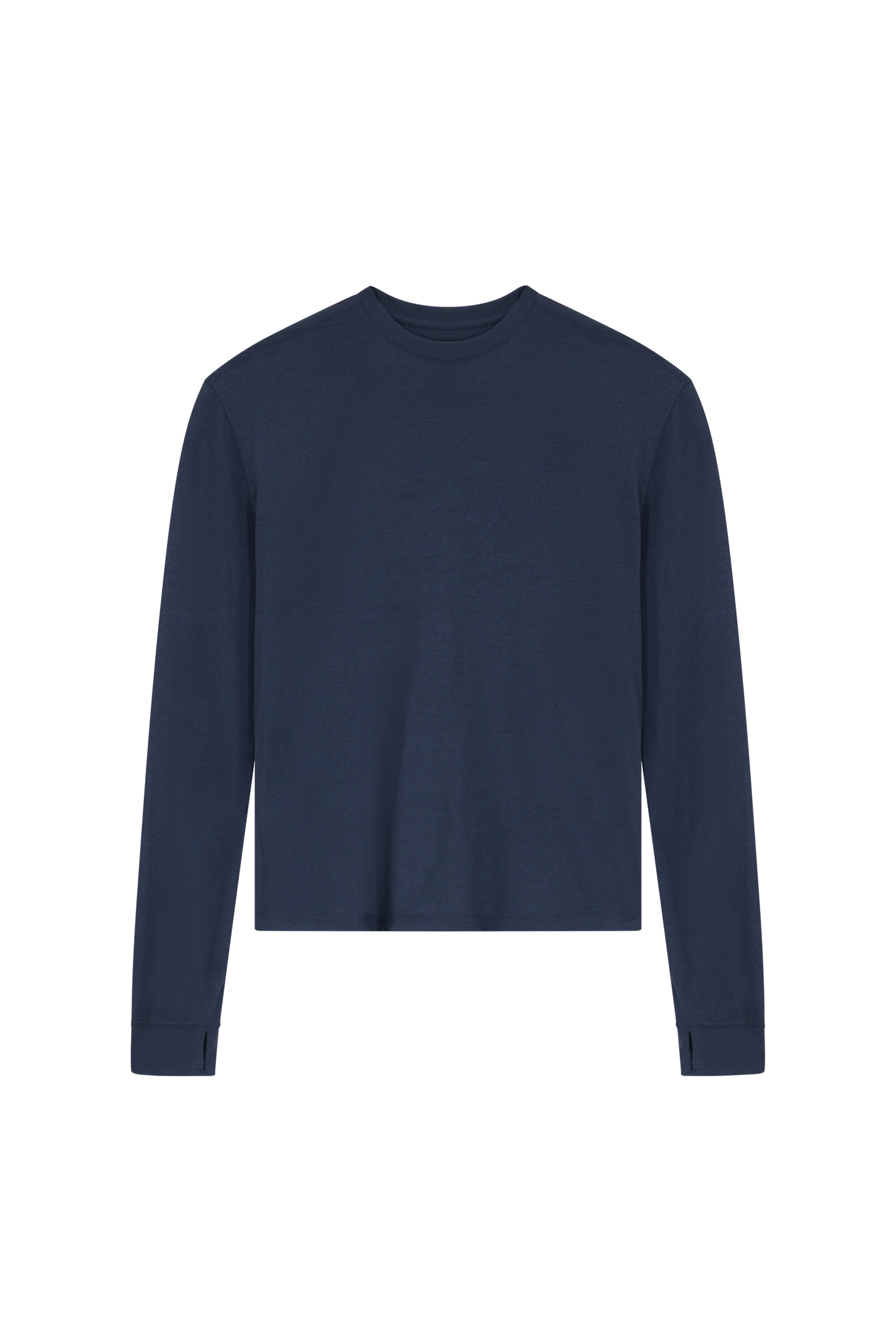 Literary Sport | Frank Mens Long Sleeve Running T-Shirt - Night Dark Navy Blue