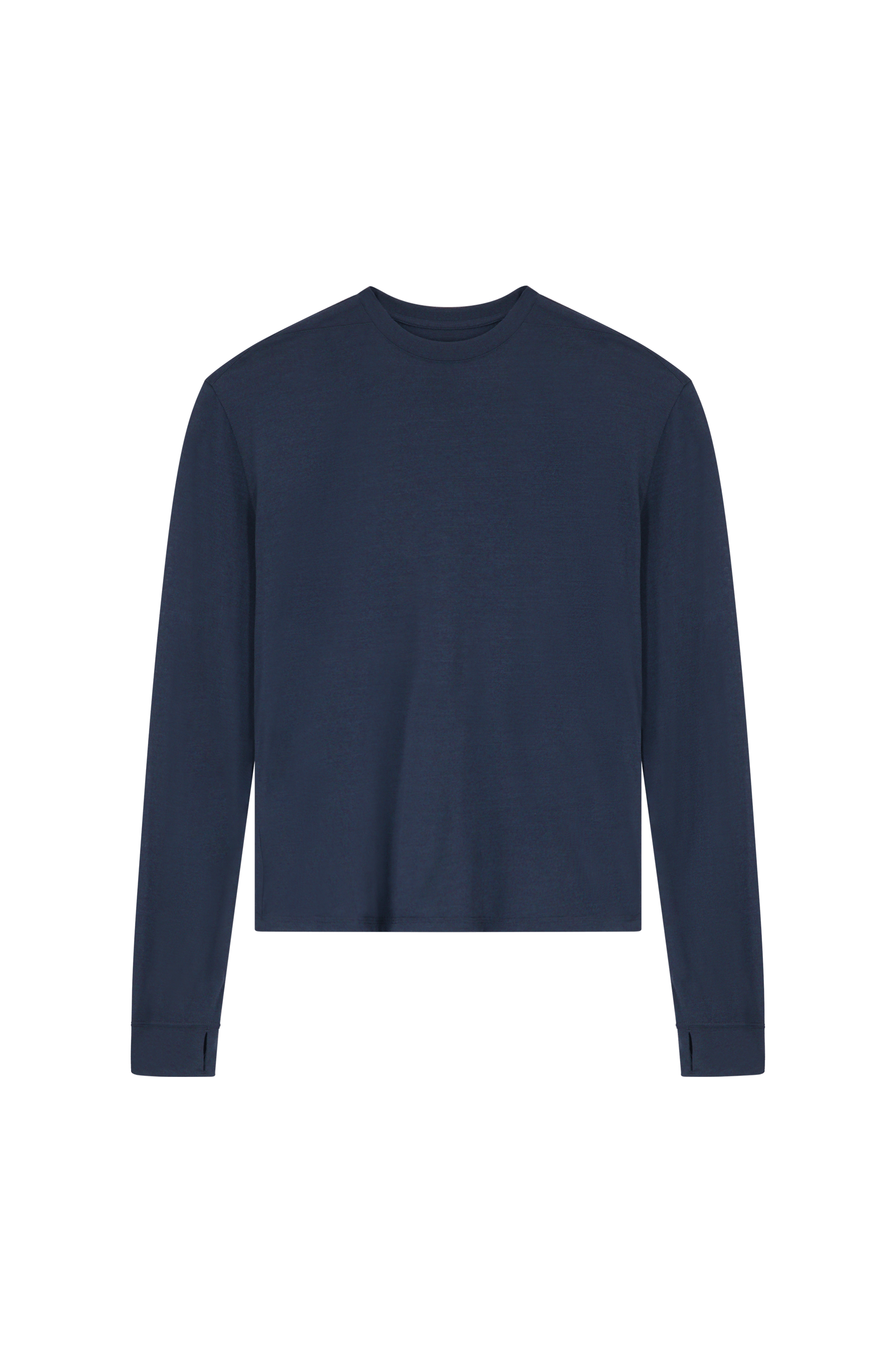 Literary Sport | Frank Mens Long Sleeve Running T-Shirt - Night Dark Navy Blue