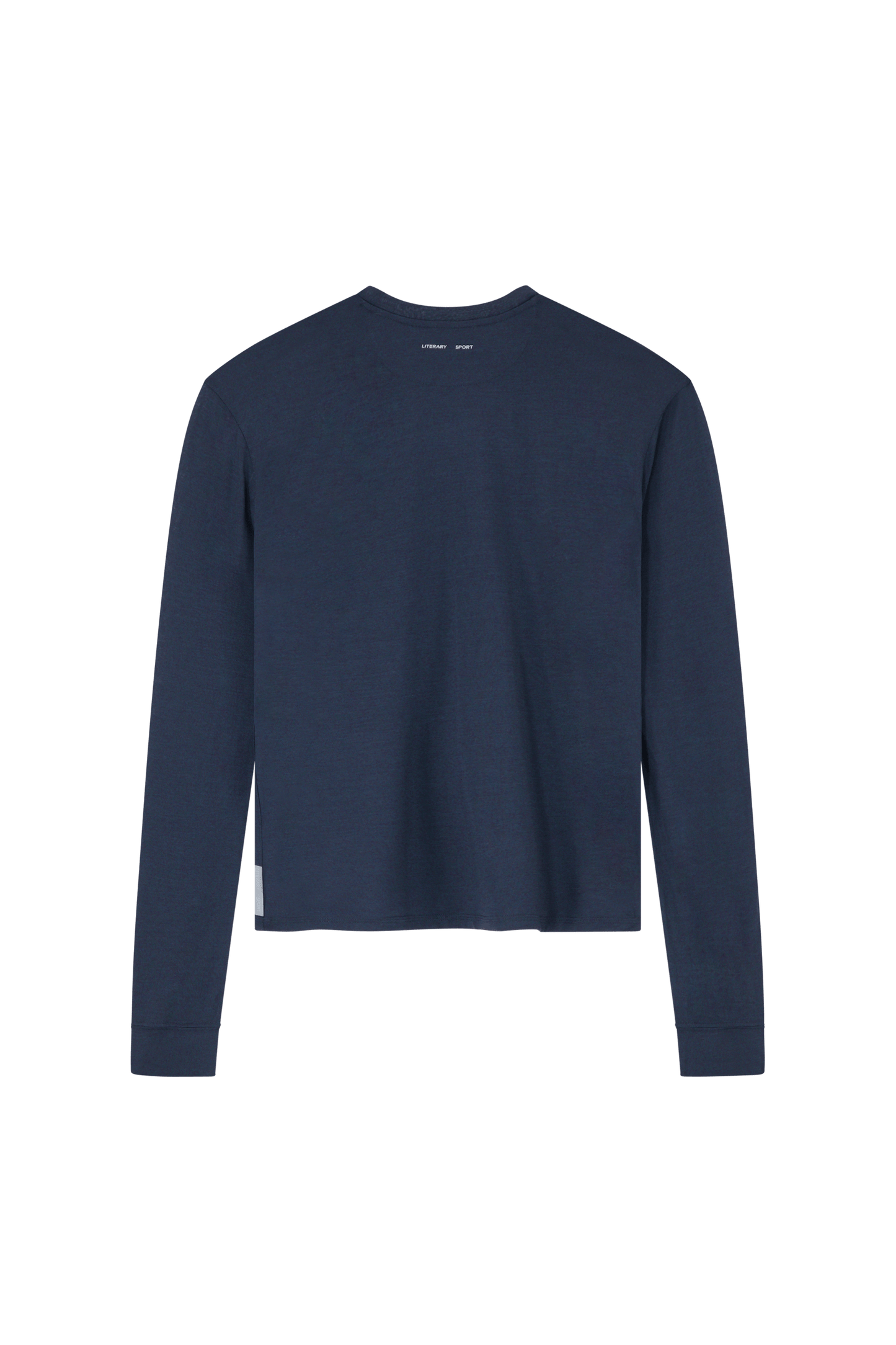 Literary Sport | Frank Mens Long Sleeve Running T-Shirt - Night Dark Navy Blue