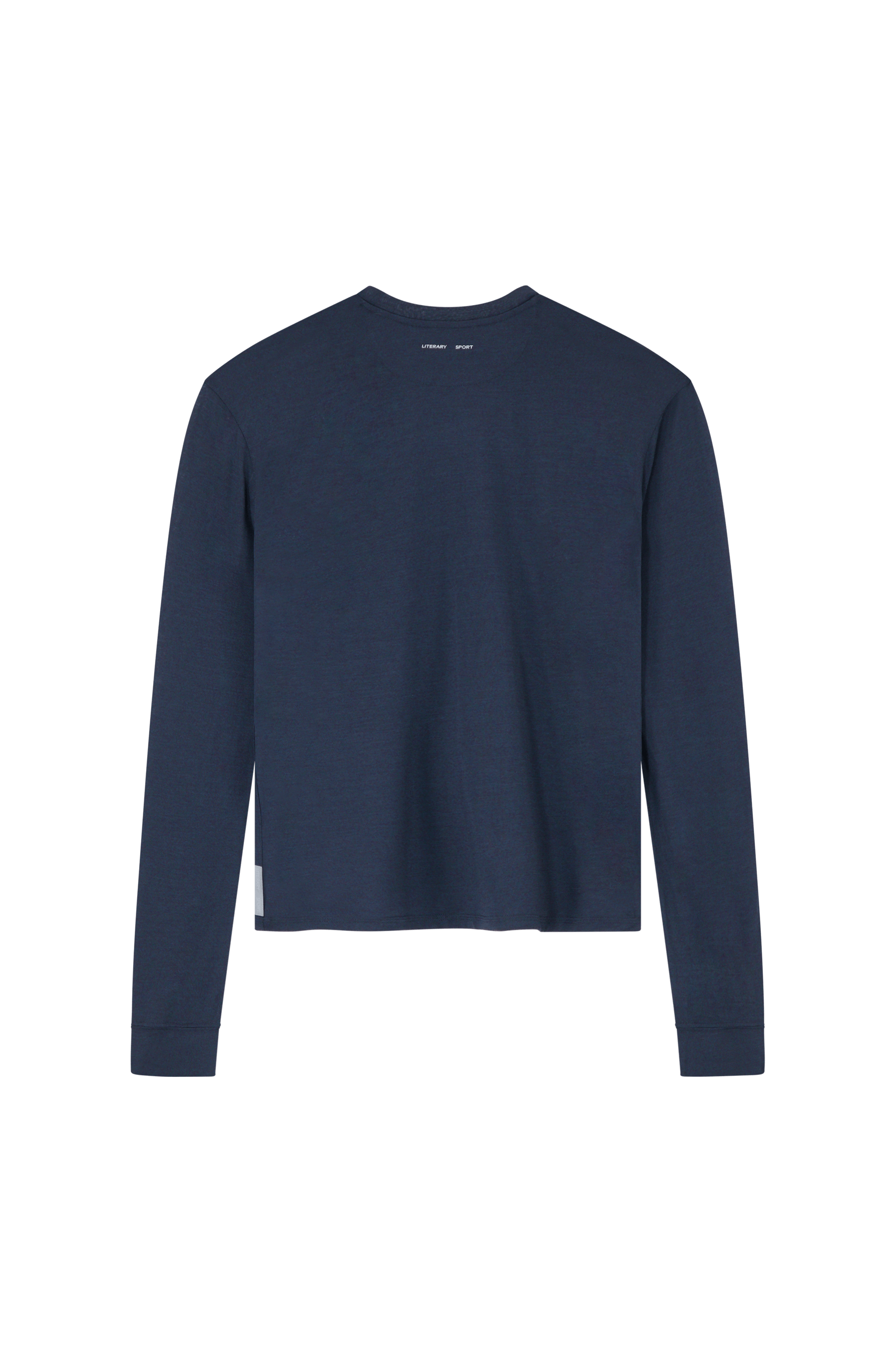Literary Sport | Frank Mens Long Sleeve Running T-Shirt - Night Dark Navy Blue