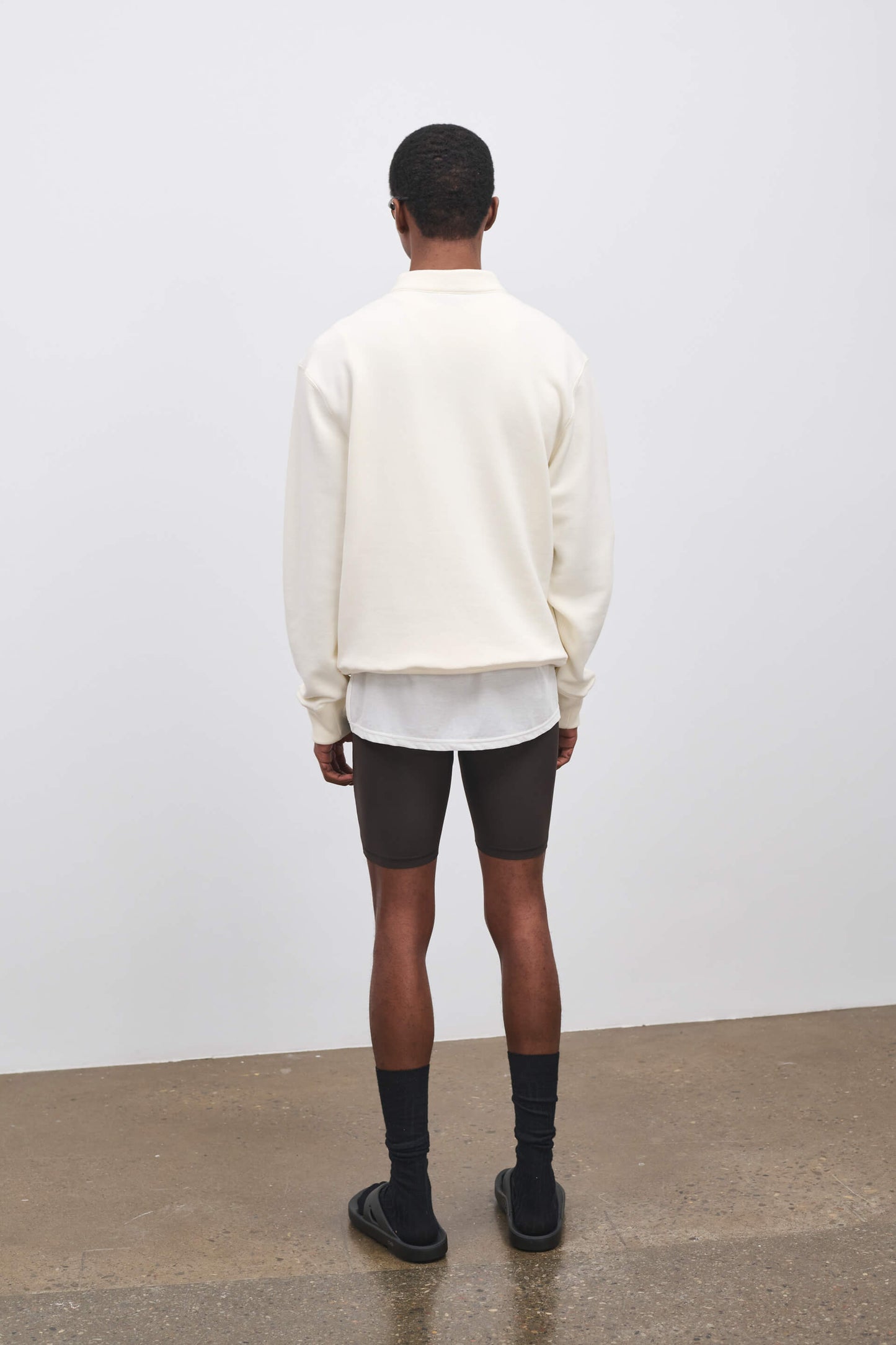 Literary Sport | Gabriel Mens Quarter Zip Sweatshirt - Natural White