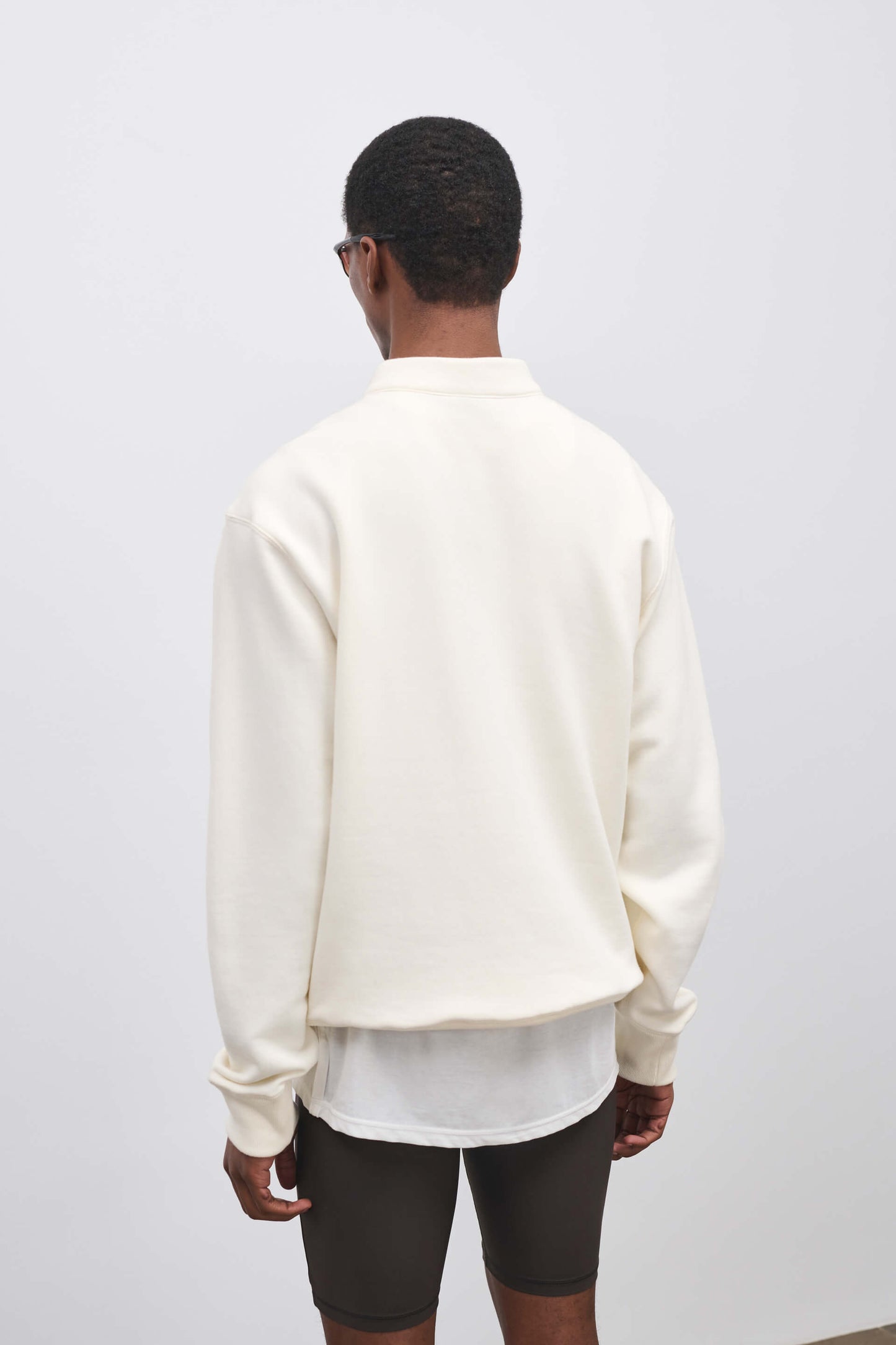 Literary Sport | Gabriel Mens Quarter Zip Sweatshirt - Natural White