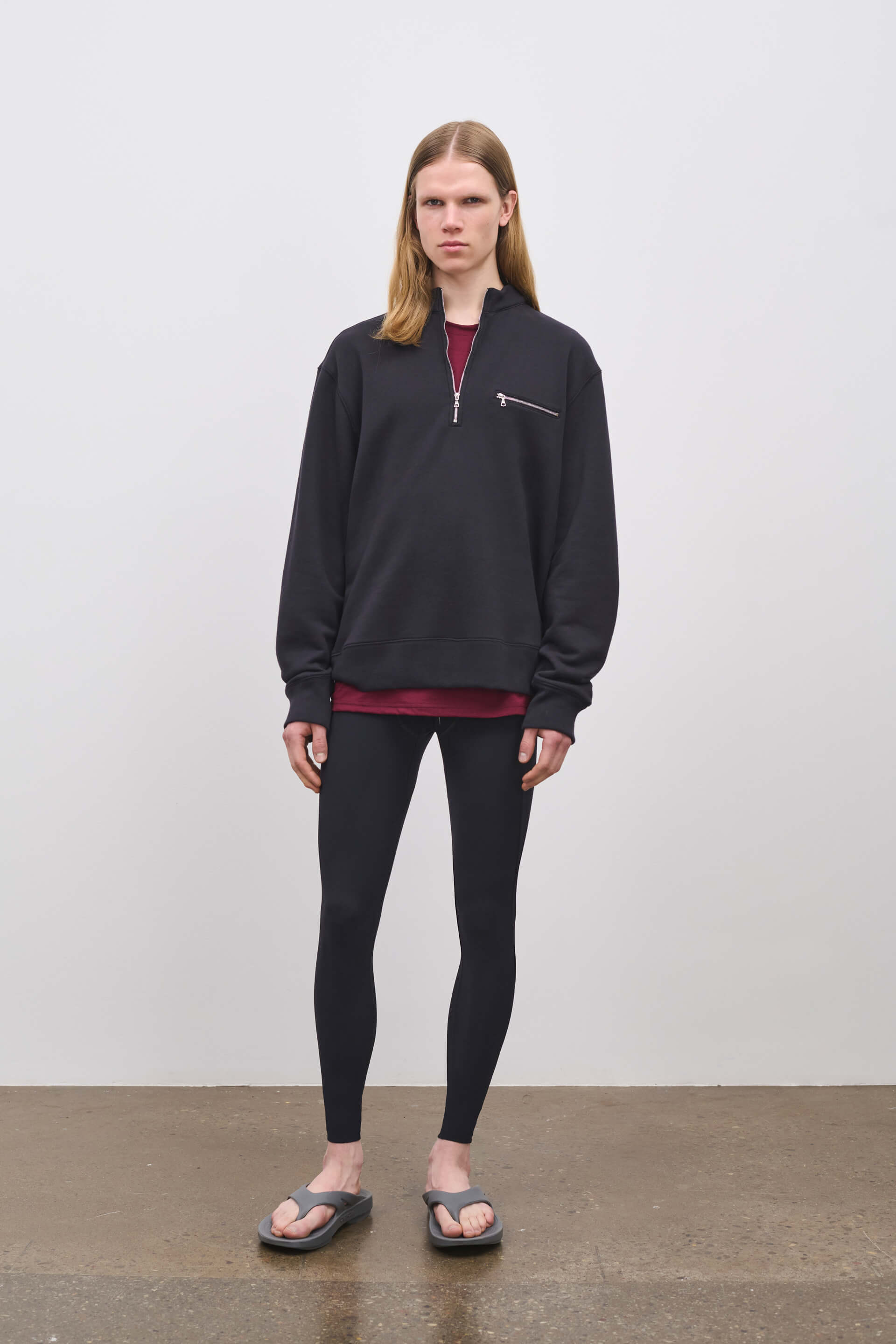 Literary Sport | Gabriel Mens Quarter Zip Sweatshirt - Black