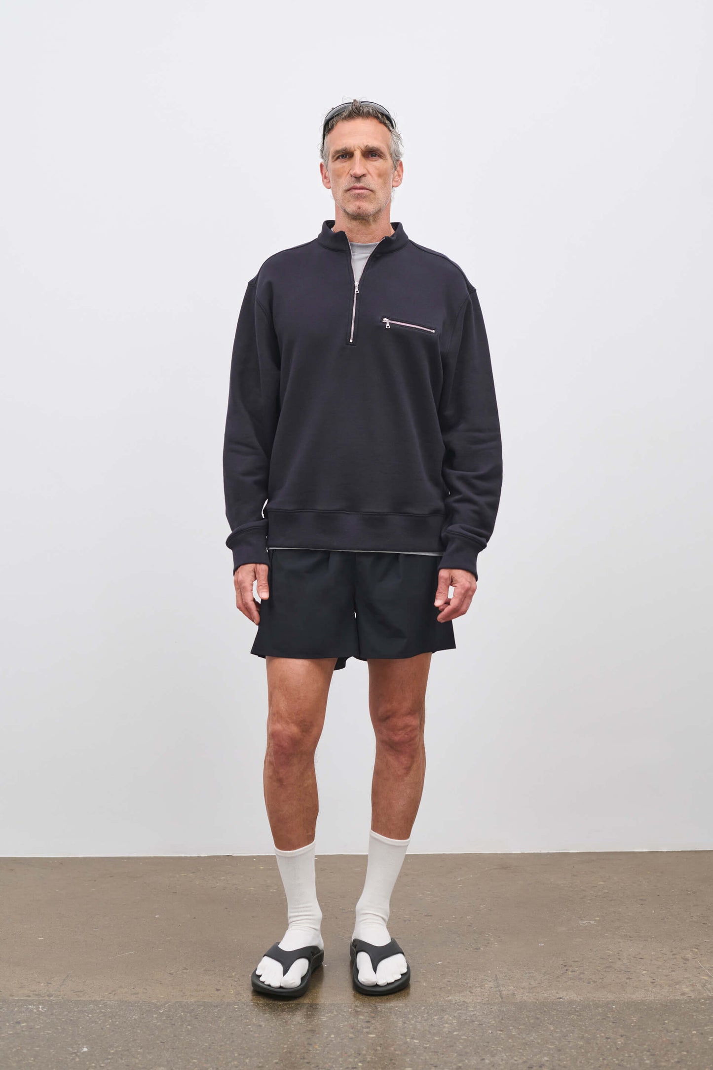 Literary Sport | Gabriel Mens Quarter Zip Sweatshirt - Black