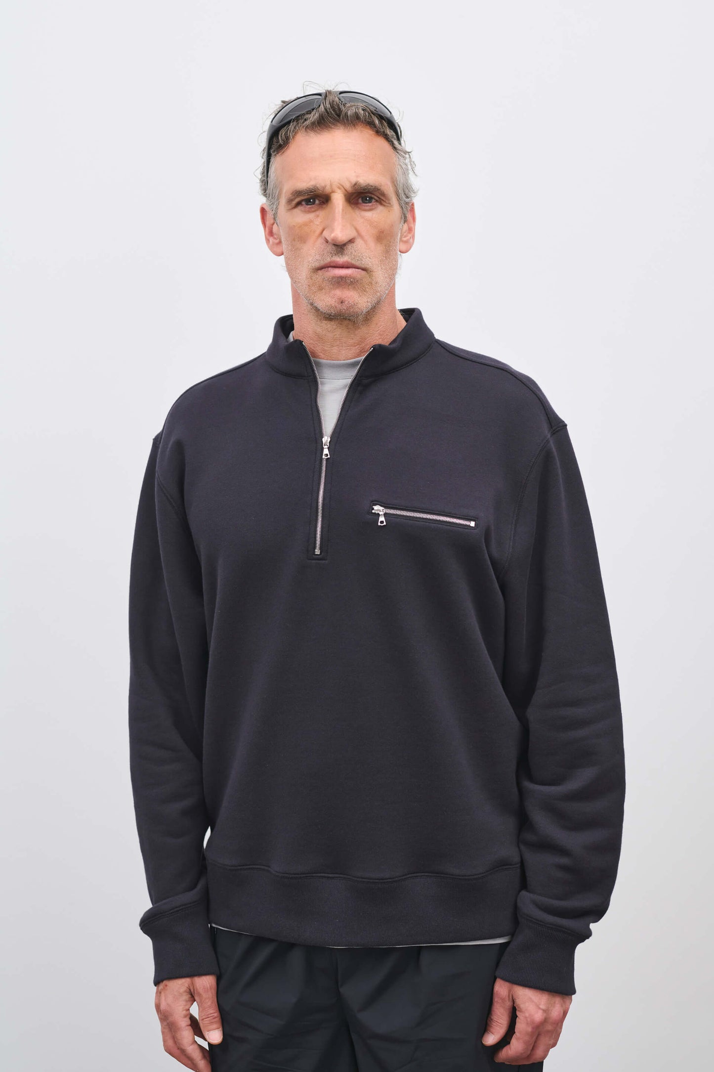 Literary Sport | Gabriel Mens Quarter Zip Sweatshirt - Black