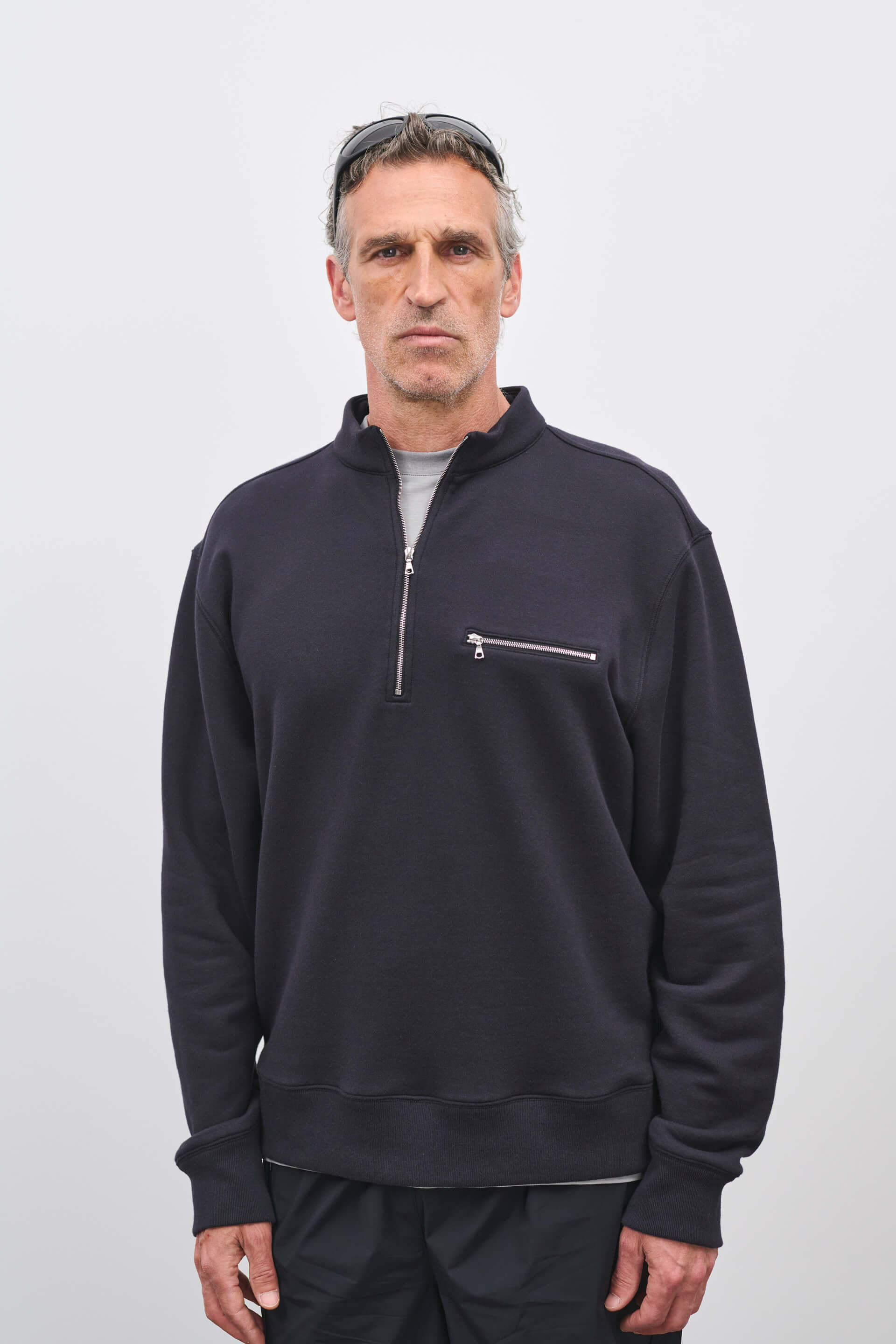Literary Sport | Gabriel Mens Quarter Zip Sweatshirt - Black
