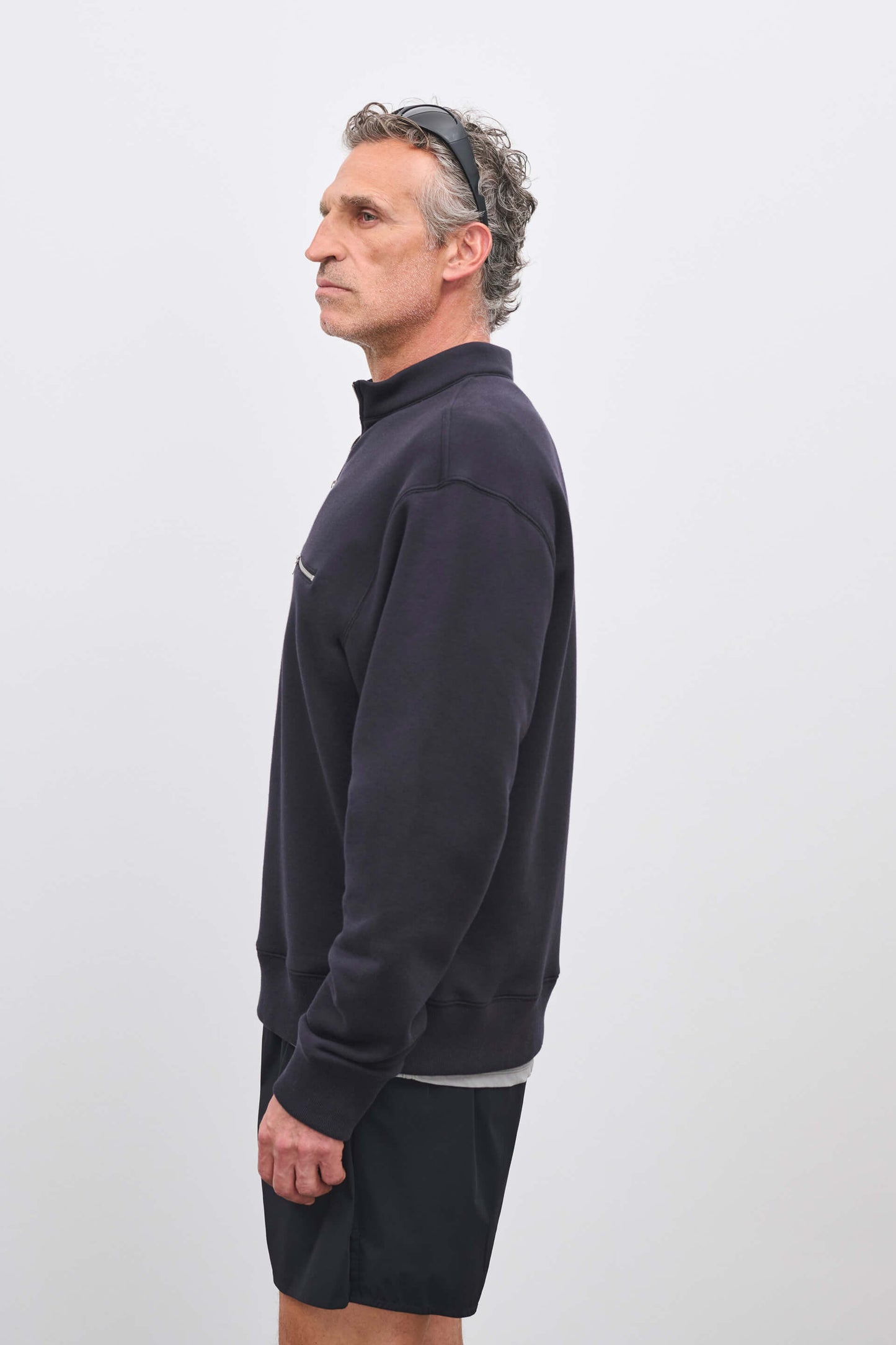 Literary Sport | Gabriel Mens Quarter Zip Sweatshirt - Black