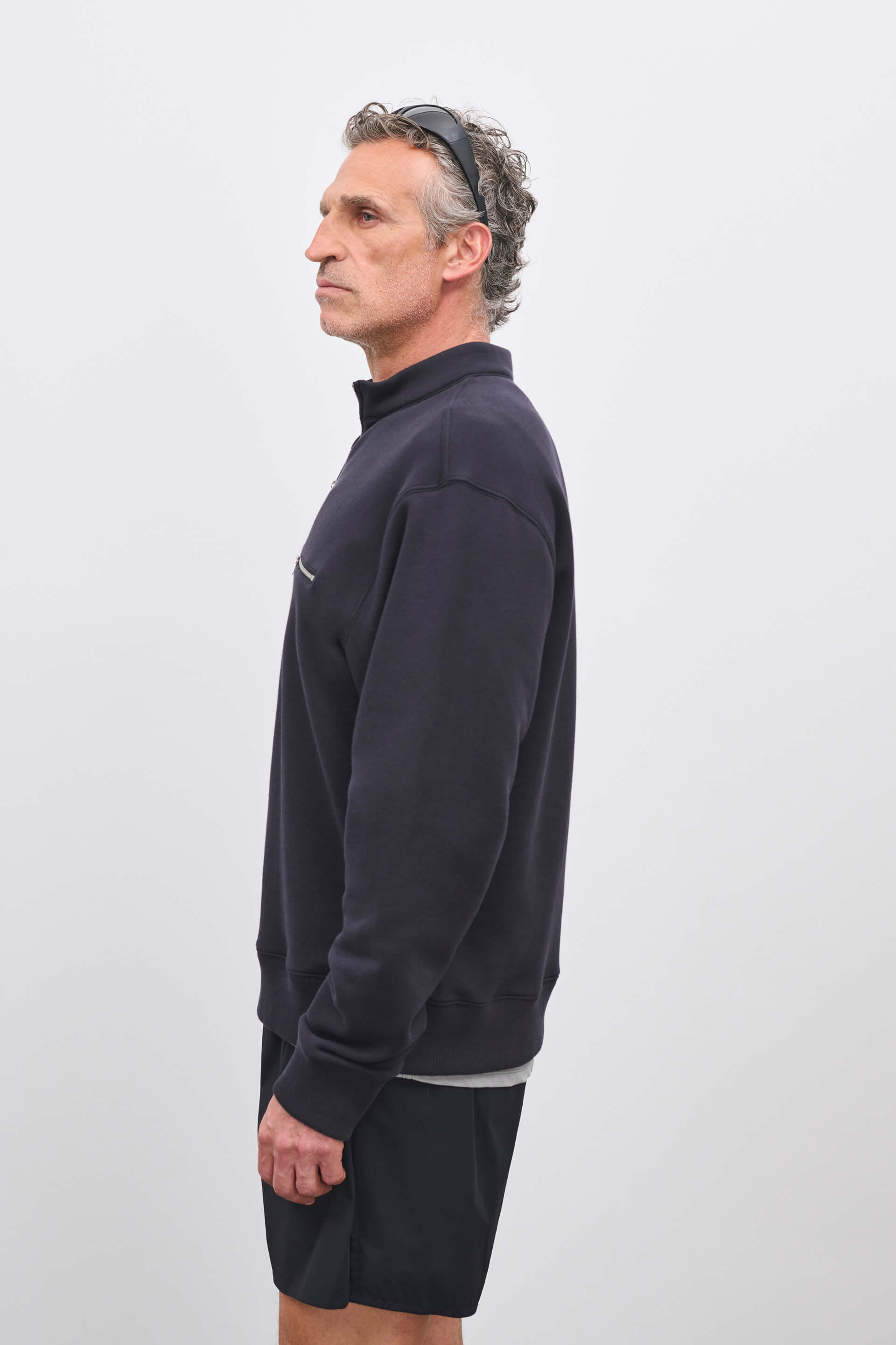 Literary Sport | Gabriel Mens Quarter Zip Sweatshirt - Black