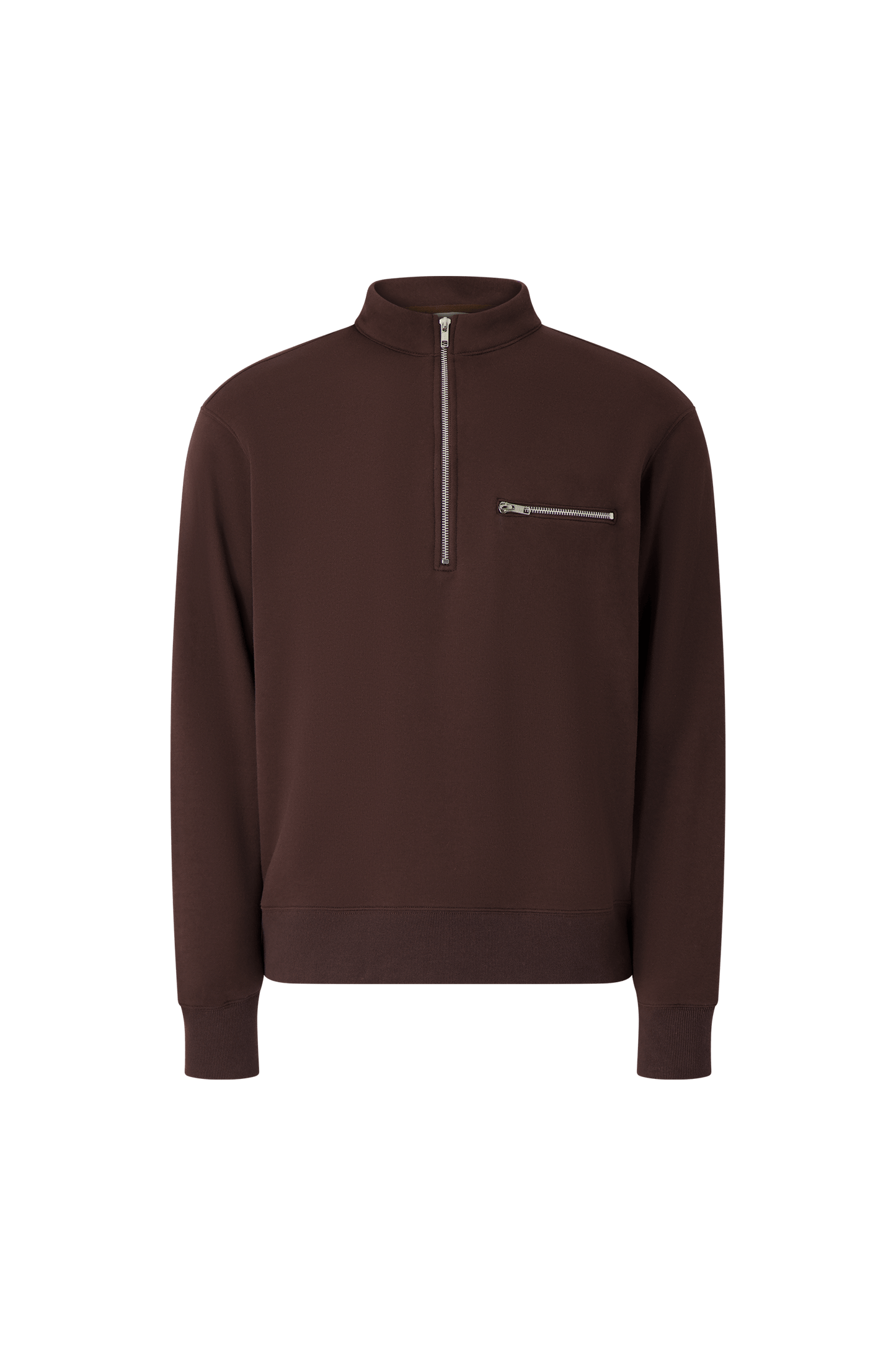 Literary Sport | Gabriel Mens Quarter Zip Sweatshirt - Ash Dark Brown