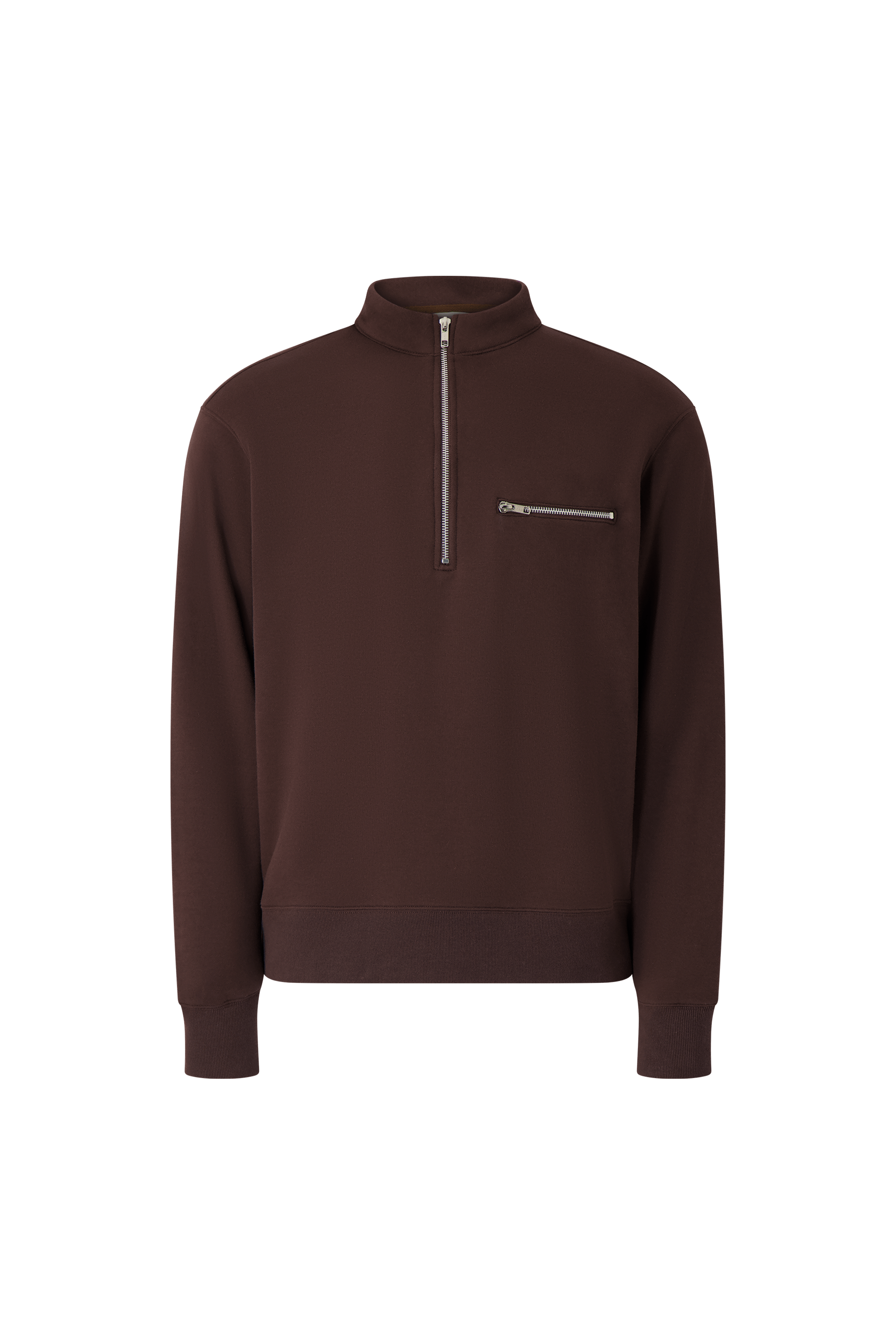 Literary Sport | Gabriel Mens Quarter Zip Sweatshirt - Ash Dark Brown