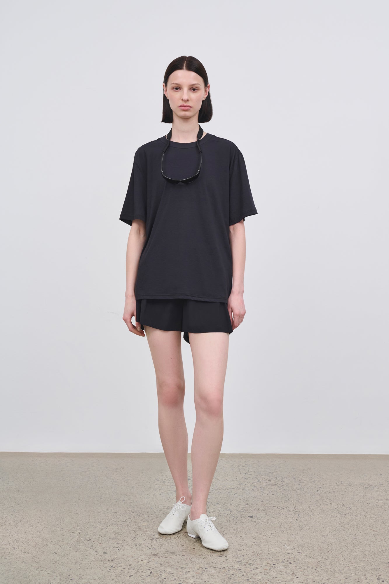 Literary Sport - Womens Lightweight Oversized Run T-Shirt in Cotton - Washed Black