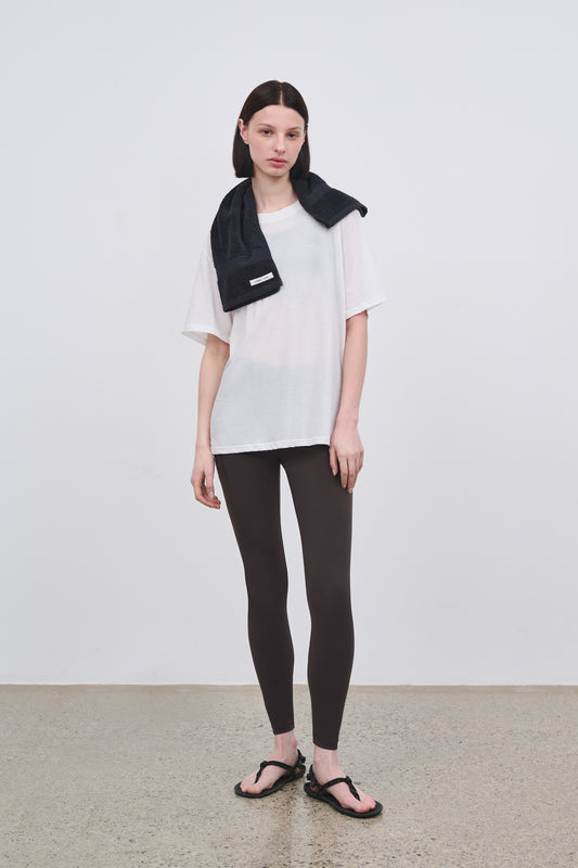 Literary Sport - Womens Lightweight Oversized Run T-Shirt in Cotton - Natural White
