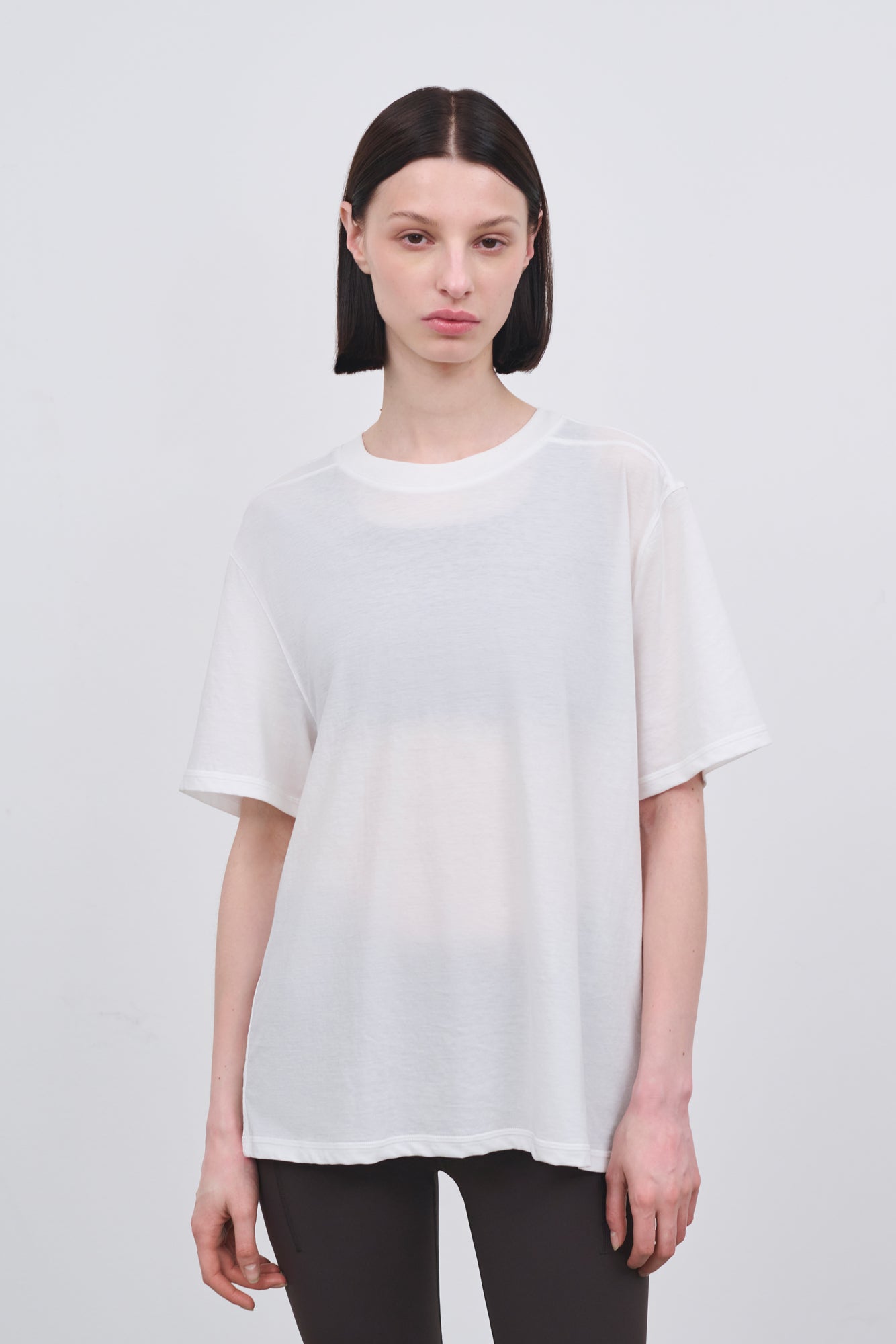 Literary Sport - Womens Lightweight Oversized Run T-Shirt in Cotton - Natural White