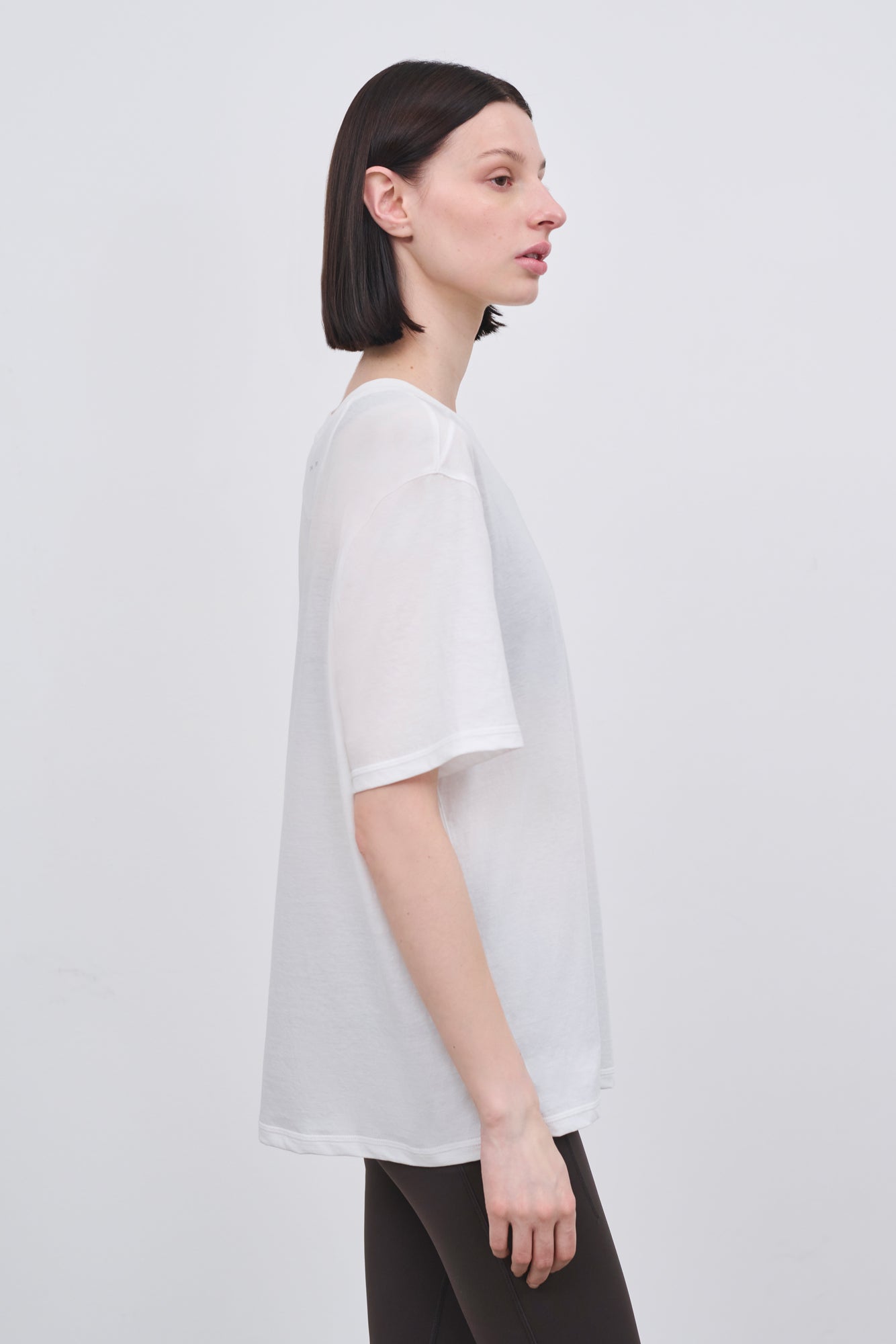 Literary Sport - Womens Lightweight Oversized Run T-Shirt in Cotton - Natural White