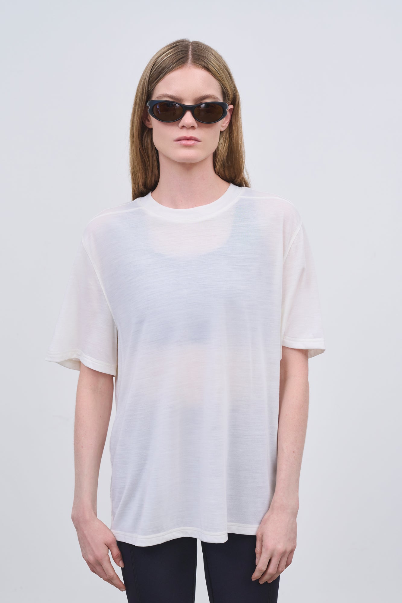 Literary Sport - Womens Harper Oversized Running T-Shirt - White