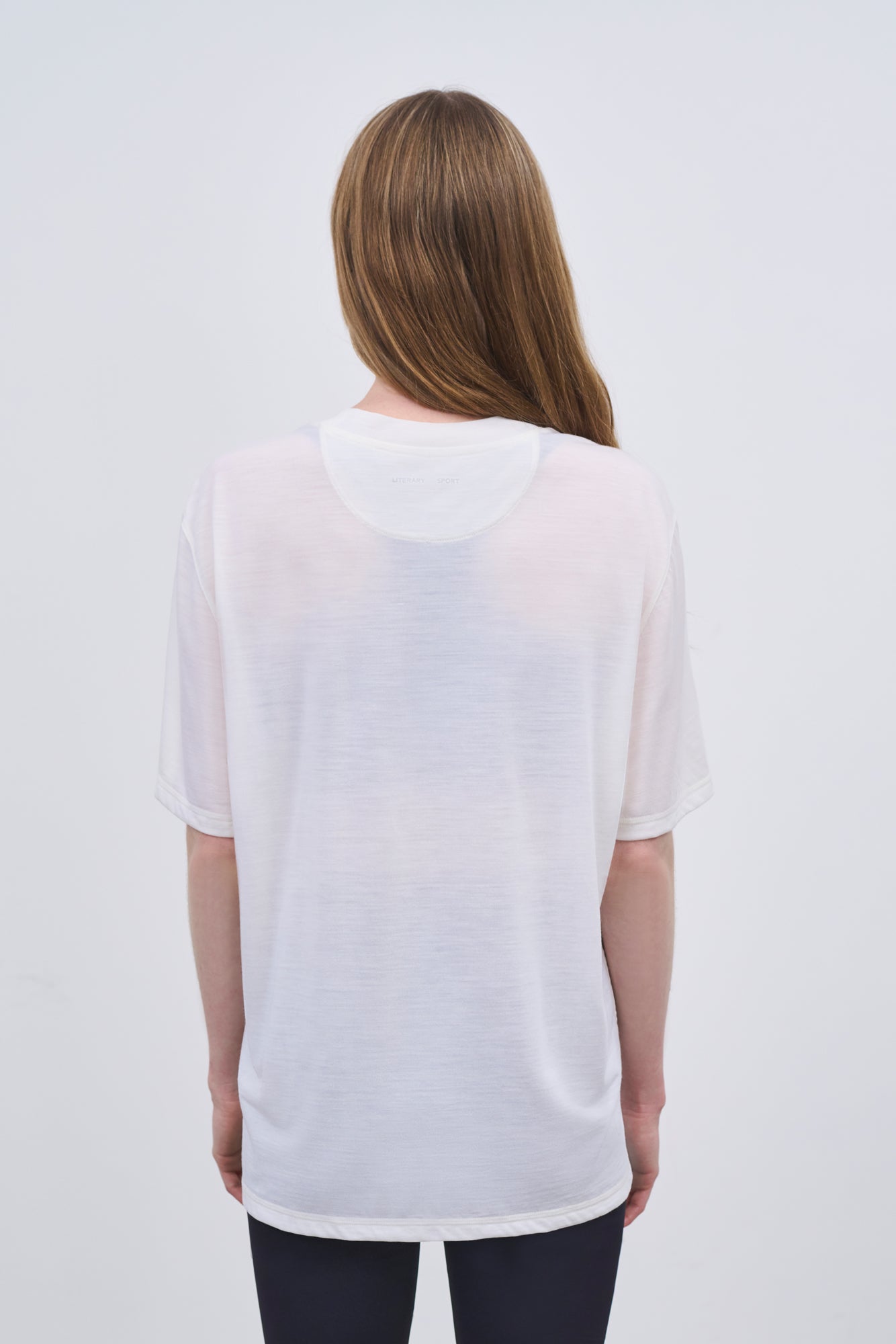 Literary Sport - Womens Harper Oversized Running T-Shirt - White