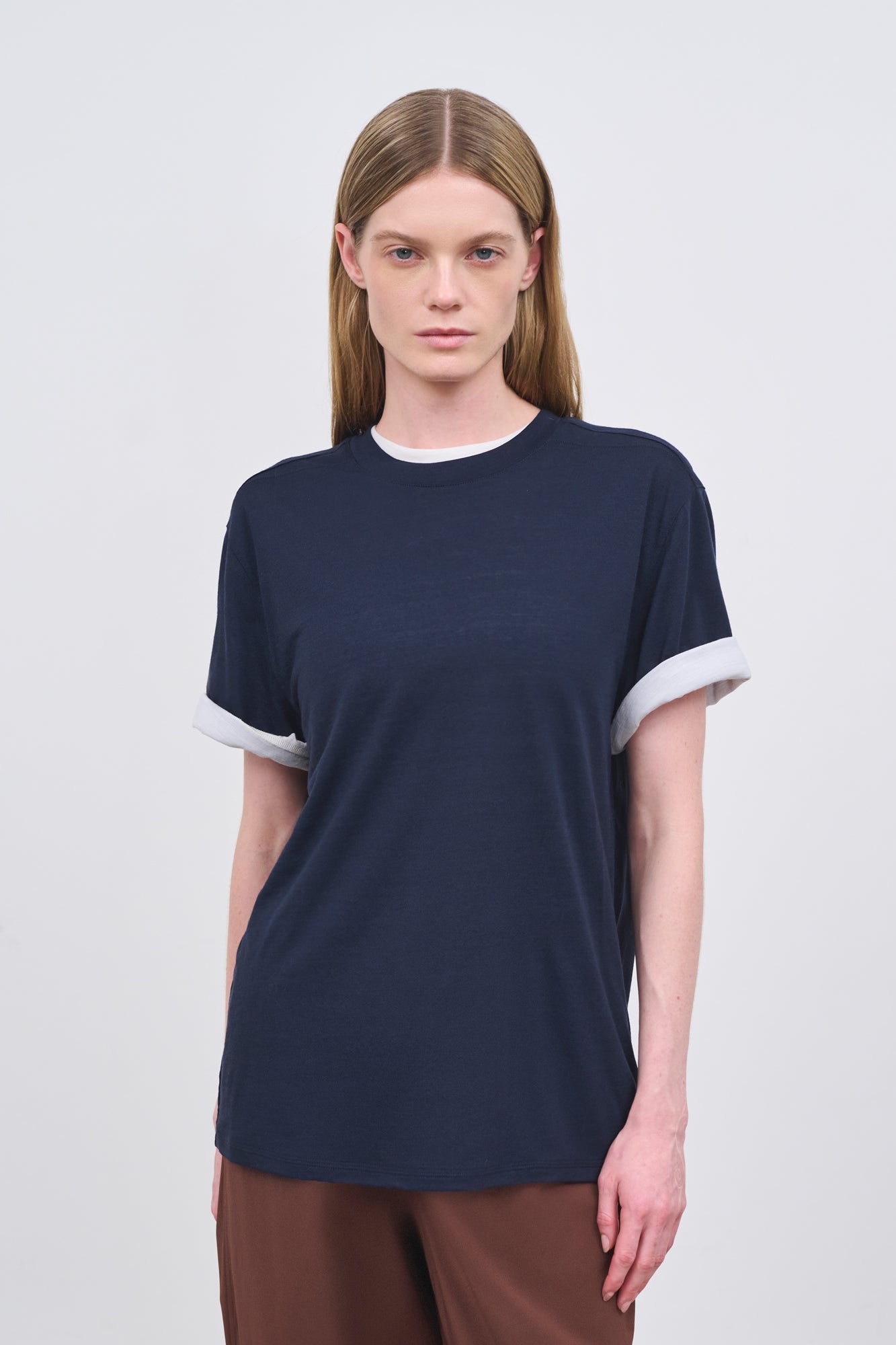 Literary Sport - Womens Harper Oversized Running T-Shirt - Washed Navy