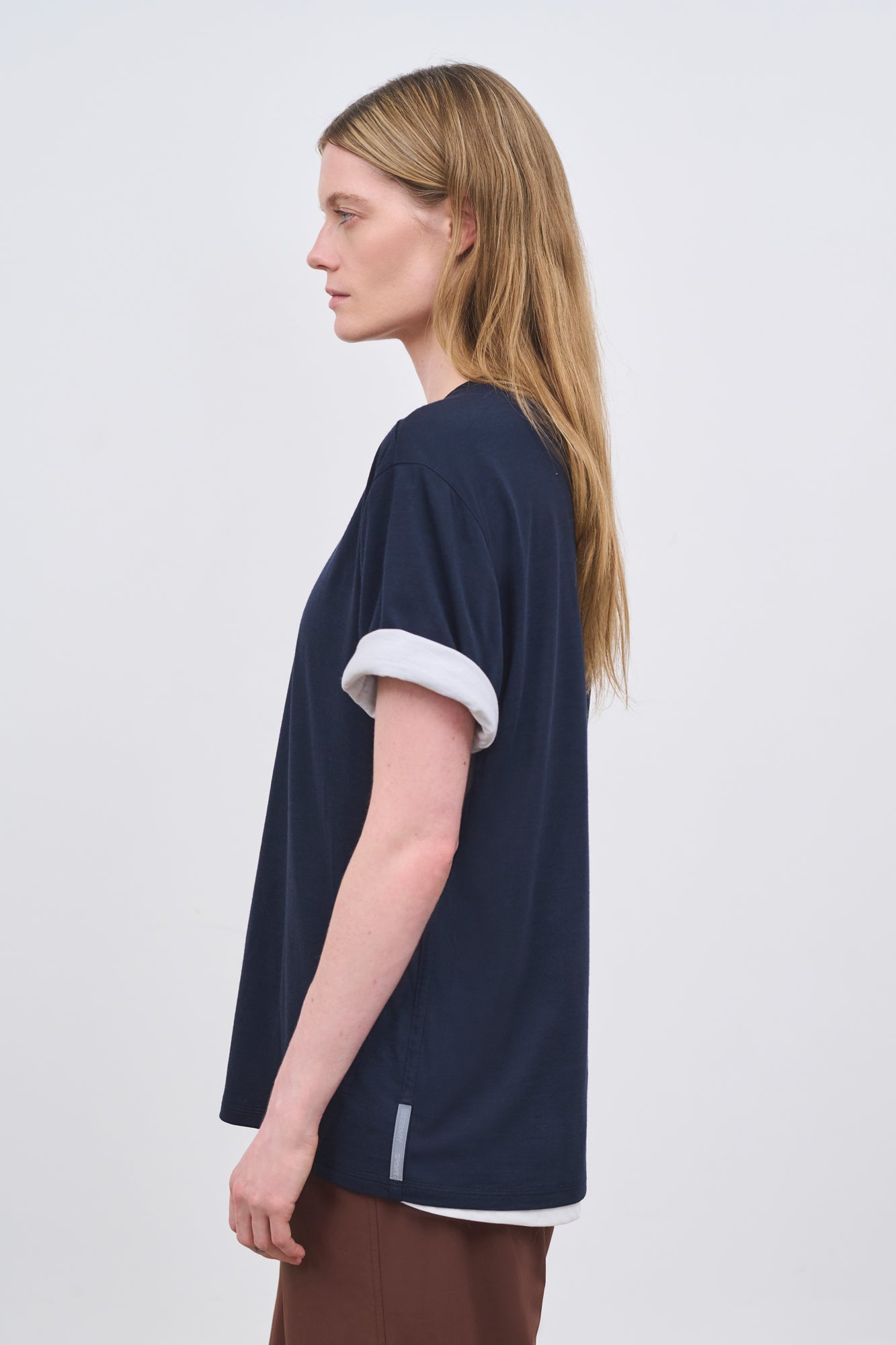 Literary Sport - Womens Harper Oversized Running T-Shirt - Washed Navy