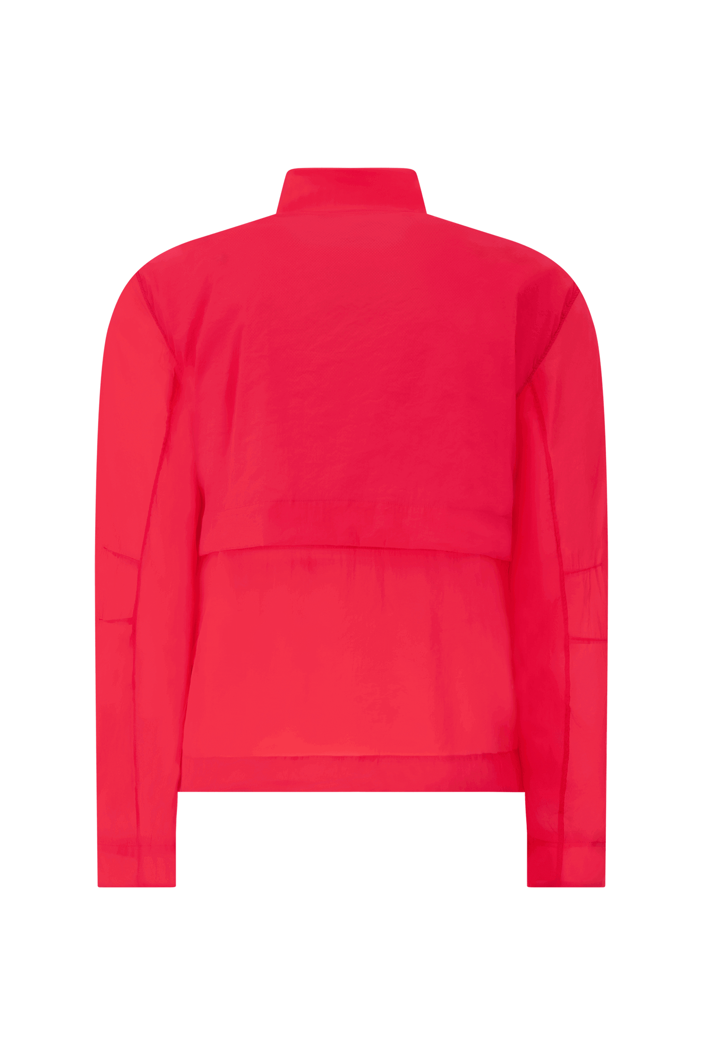Literary Sport - Mens Henry Packable Running Jacket with Stand Collar - Scarlet Red